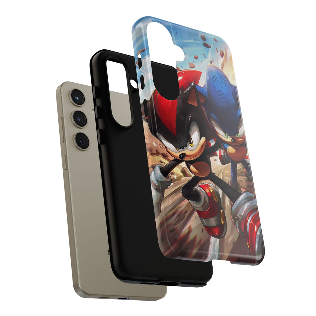 Sonic and Shadow Phone Case, Sonic and Shadow, Tough Android Case, Fun Video Game Phone Case, Retro Game Case, SEGA Video Game Android Case
