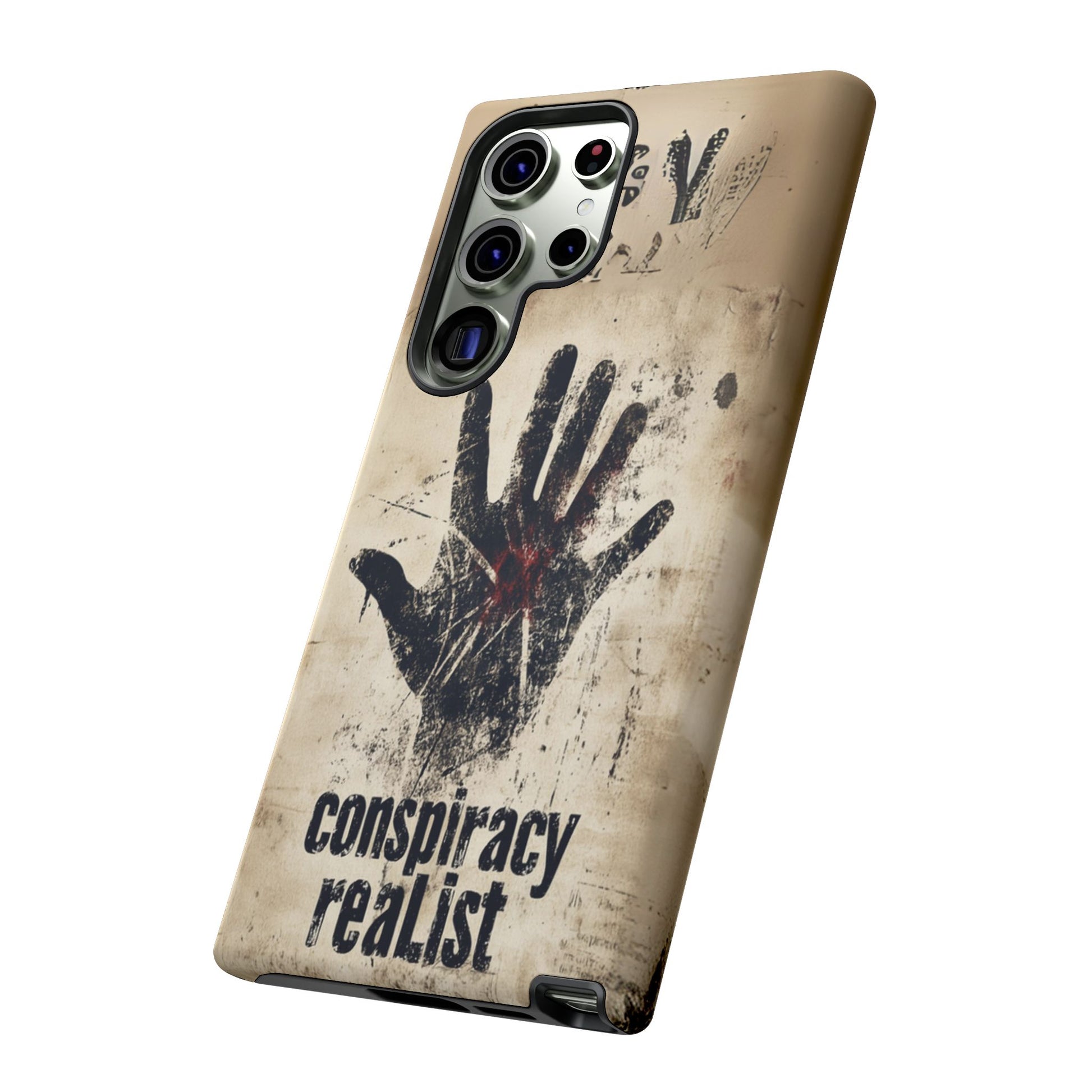 Conspiracy Theories Paranormal Mystery UFO X-Files Inspired Ghostly Hand Conspiracy Realist Cryptid iPhone 13 14 15 16 Pro Max Galaxy Pixel