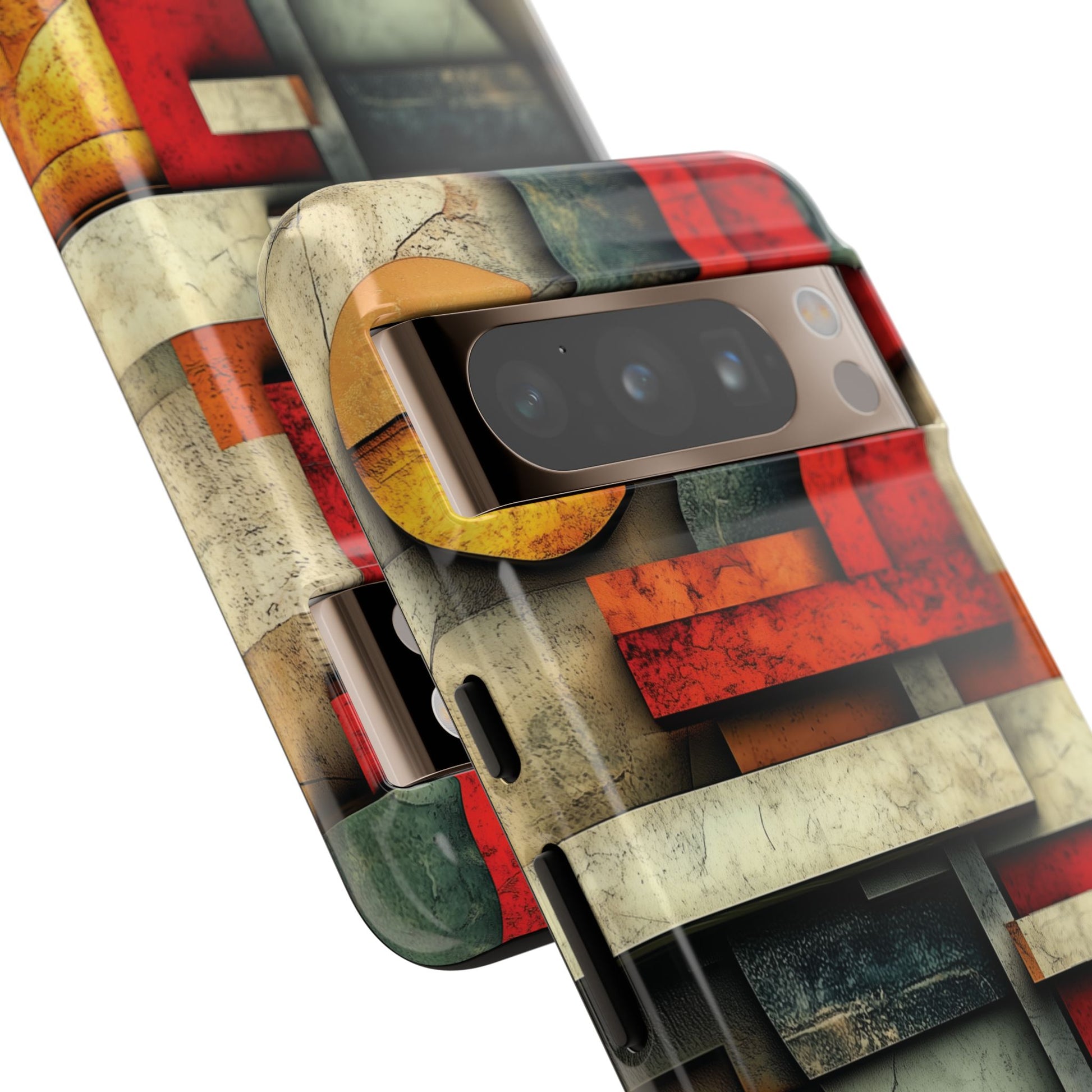 Red Prairie Style Frank Lloyd Wright Usonian Phone Case Geometric Stained Glass Art Deco Marble Gold 13 14 15 16 iPhone Pro Max Galaxy Pixel