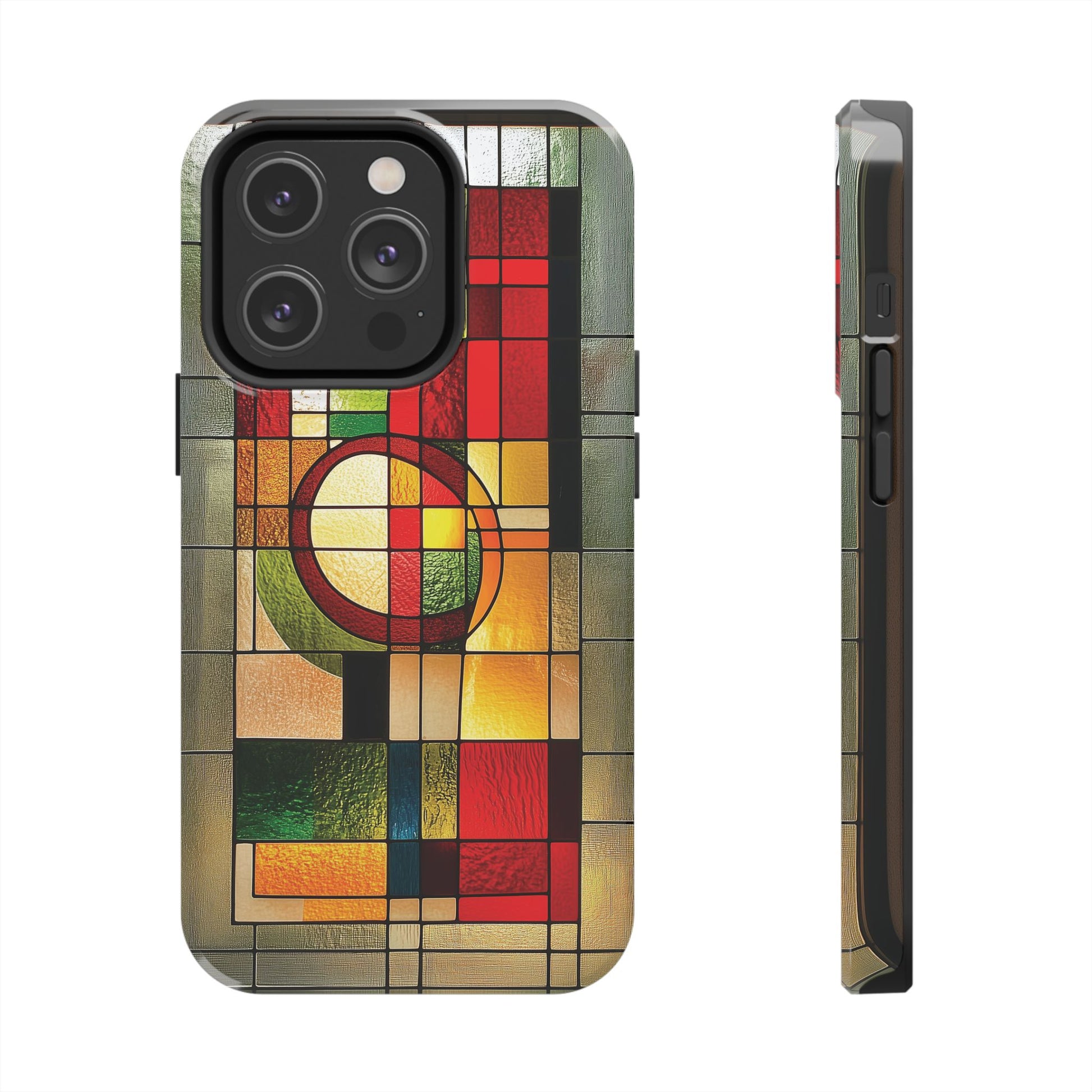 Realistic Stained Glass Phone Case Artistic iPhone Case Architectural Design, Art Deco iphone Case, iPhone 15 Pro Max Samsung Galaxy S23