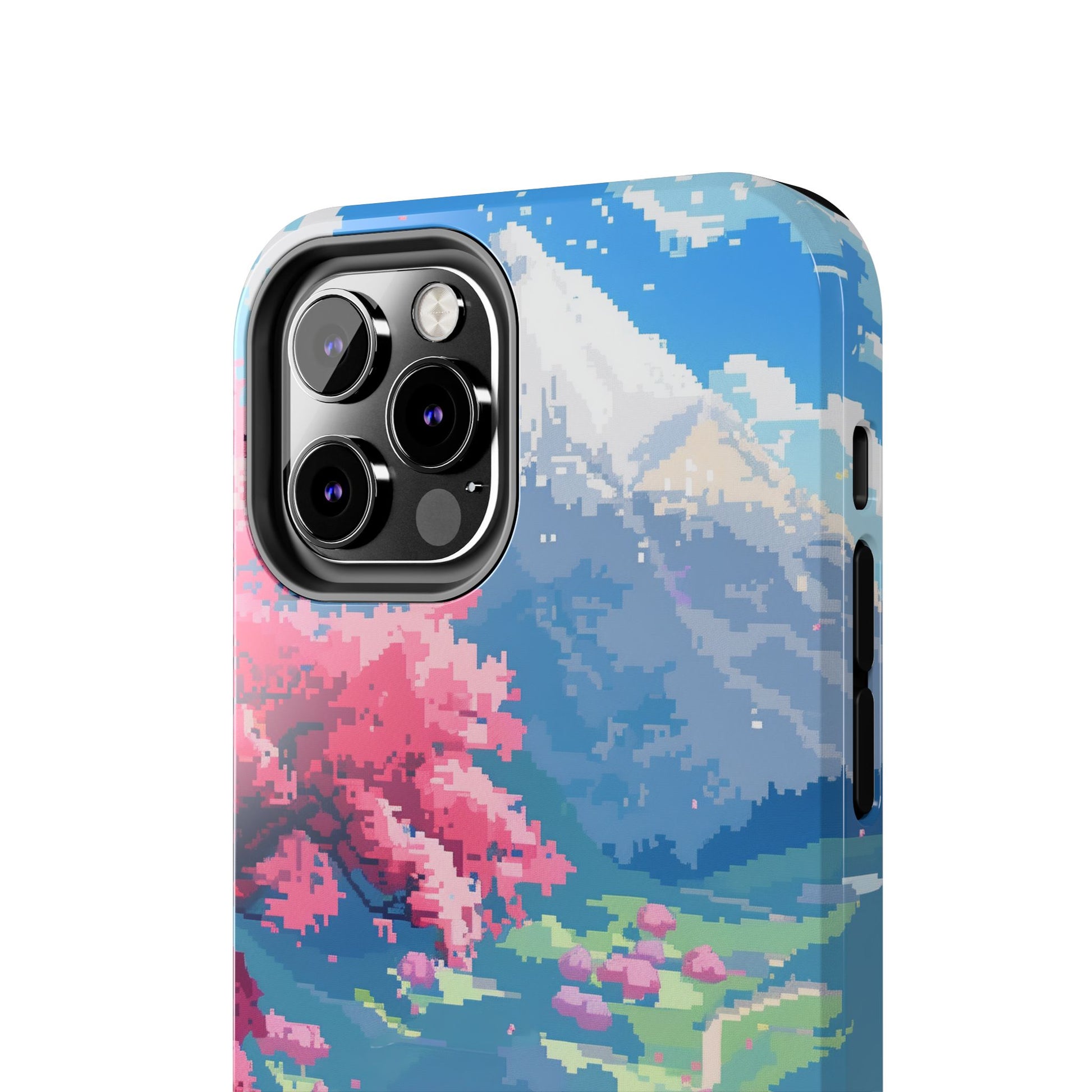 Pixel Art Video Game Landscapes Phone Case, Retro Gaming Pixelated Design, Geeky Gamer Phone Cover, Unique Video Game Art Accessories