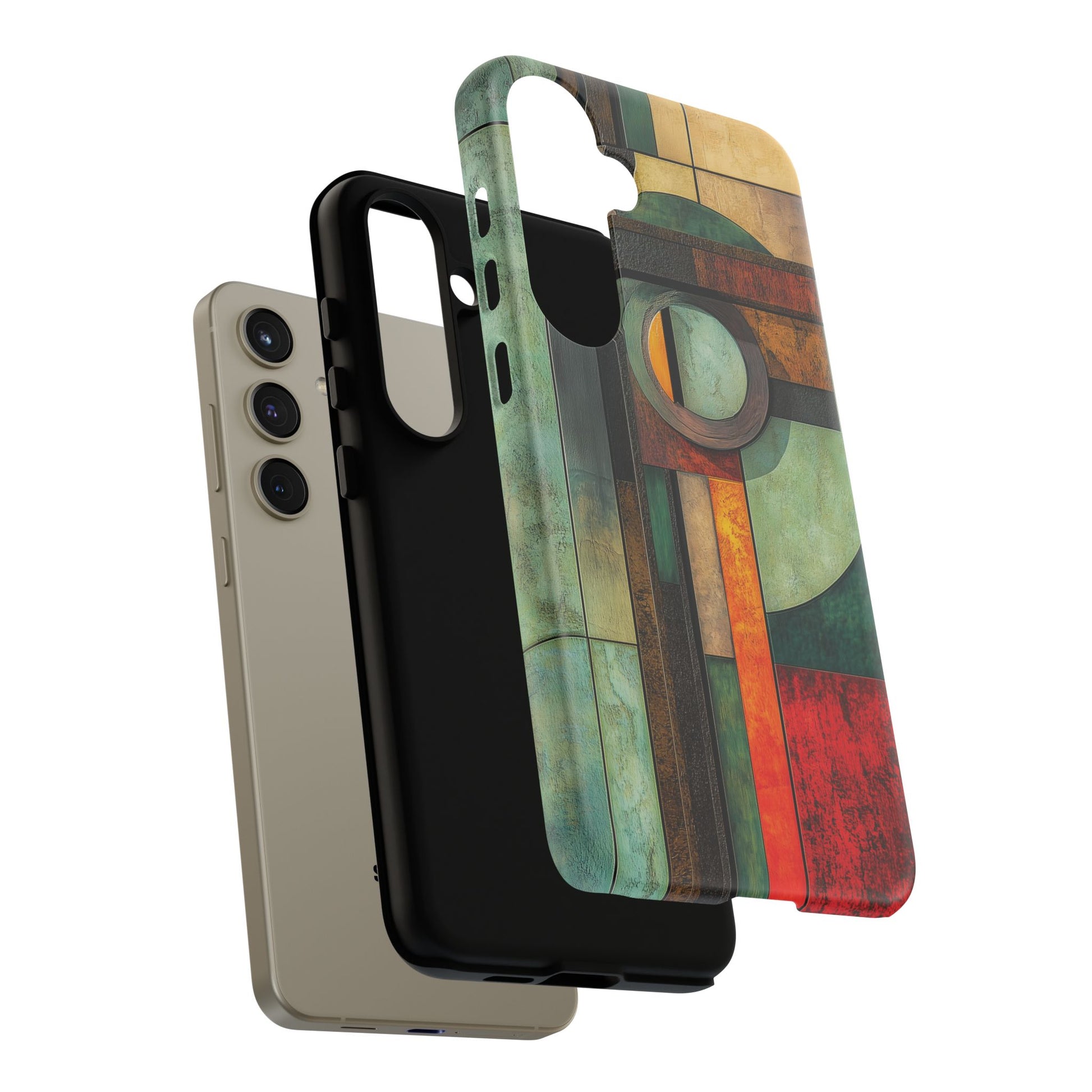 Natural Prairie Style Frank Lloyd Wright Usonian Phone Case Geometric  Art Deco Marble Gold 13 14 15 16 iPhone Pro Max Galaxy Pixel