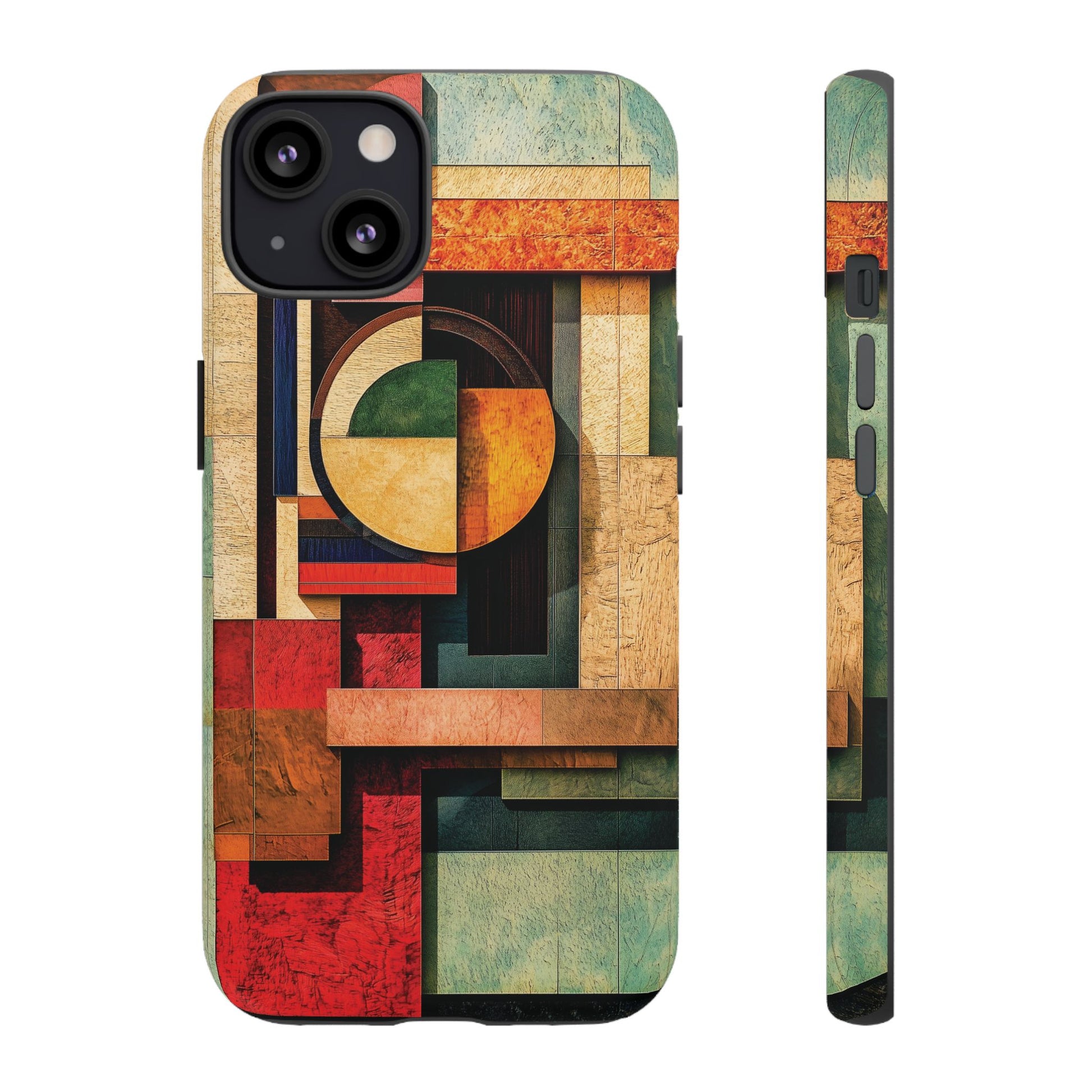 Tan Prairie Style Frank Lloyd Wright Usonian Phone Case Geometric Stained Glass Art Deco Marble Gold 13 14 15 16 iPhone Pro Max Galaxy Pixel