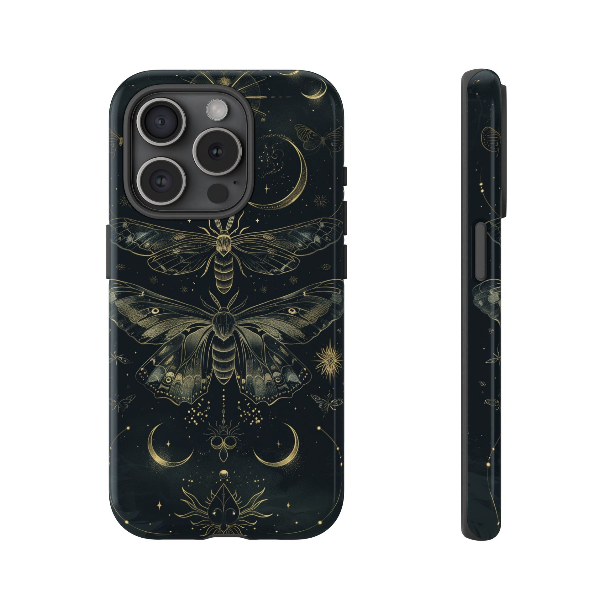 Celestial Dark Academia Phone Case Magical Moth Vintage Witchcraft Cover Esoteric Nature Art iPhone 13 14 15 16 Pro Max Samsung Pixel 8