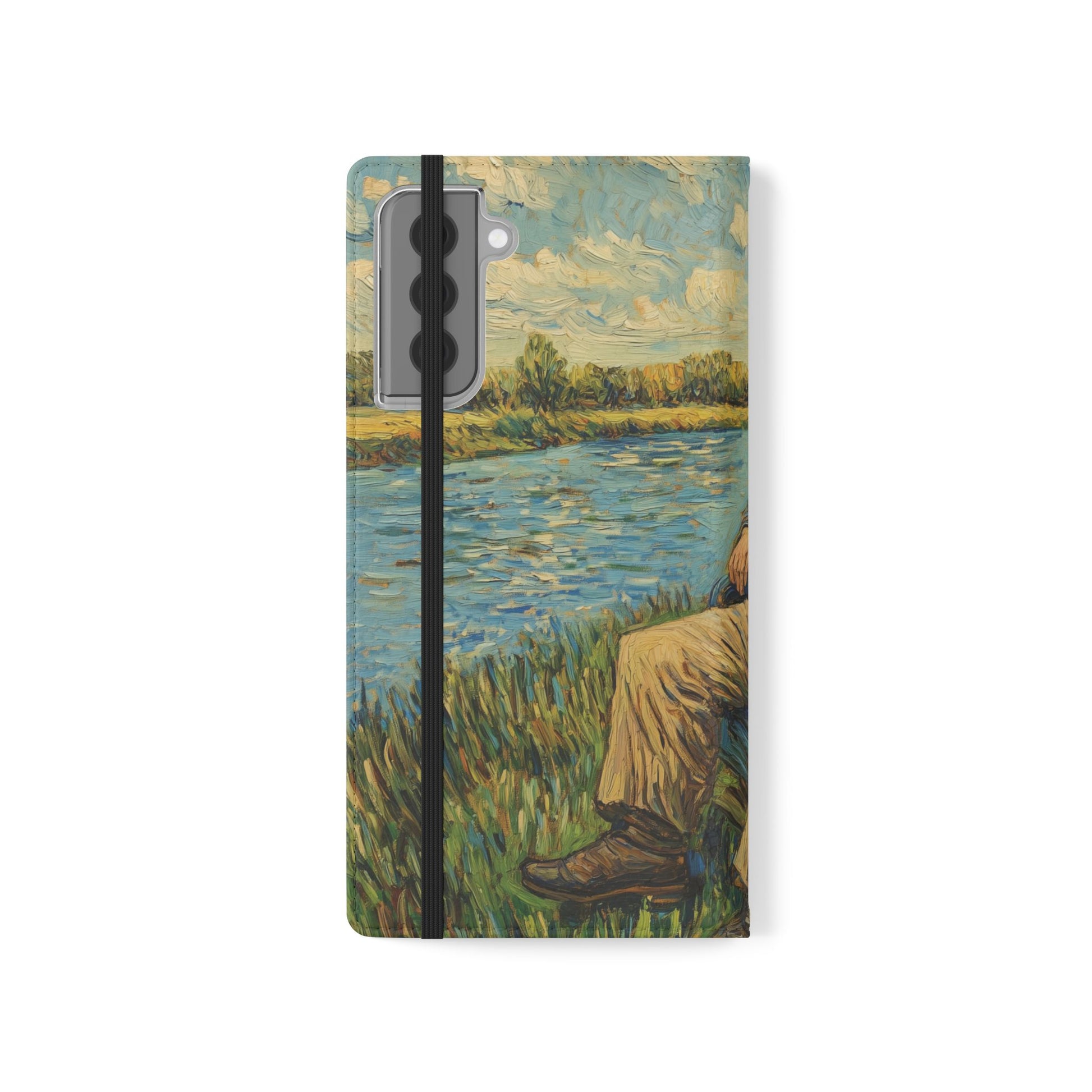 Flip Phone Case Painting A Van Gogh Down by the River iPhone 16 Pro Max  Galaxy