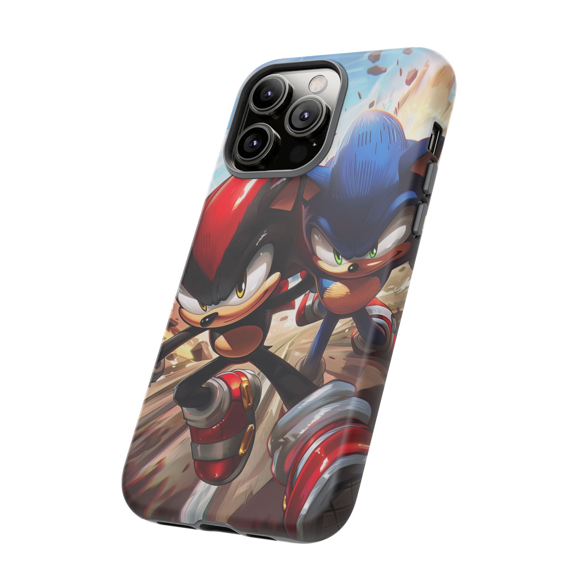 Sonic and Shadow Phone Case, Sonic and Shadow, Tough Android Case, Fun Video Game Phone Case, Retro Game Case, SEGA Video Game Android Case
