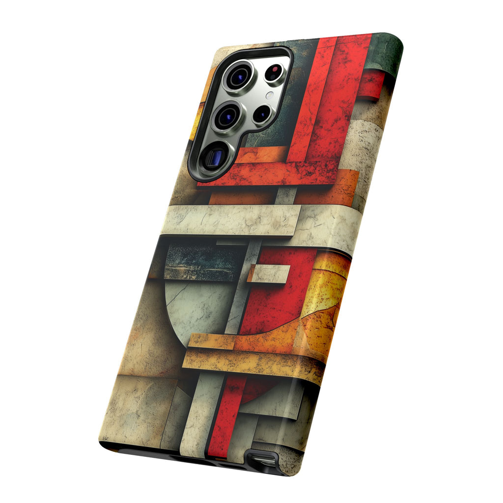 Red Prairie Style Frank Lloyd Wright Usonian Phone Case Geometric Stained Glass Art Deco Marble Gold 13 14 15 16 iPhone Pro Max Galaxy Pixel