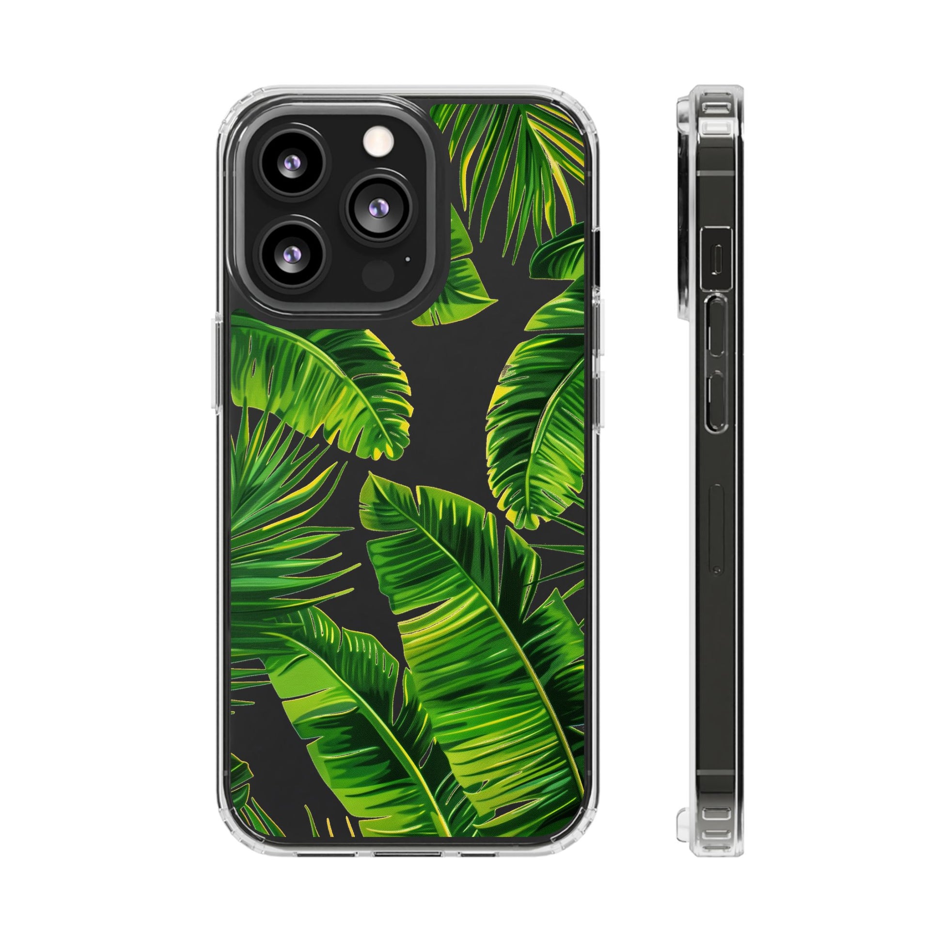 Custom Clear Palm Tree Leaf Phone Case, Palm Frond Phone Case, Tropical Leaf Design Summer Boho Chic iPhone 13 14 15 16 Pro Max Galaxy S24