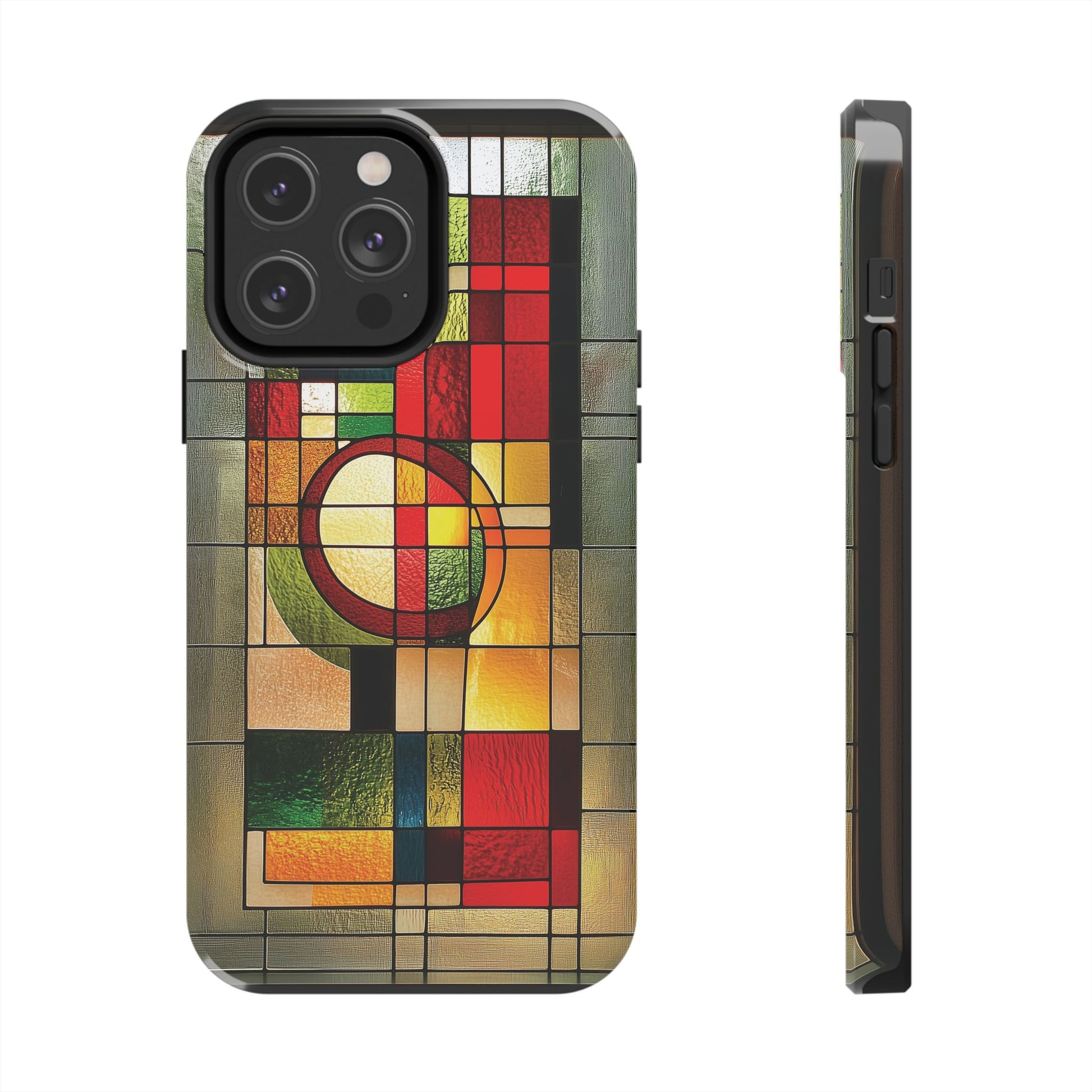 Realistic Stained Glass Phone Case Artistic iPhone Case Architectural Design, Art Deco iphone Case, iPhone 15 Pro Max Samsung Galaxy S23