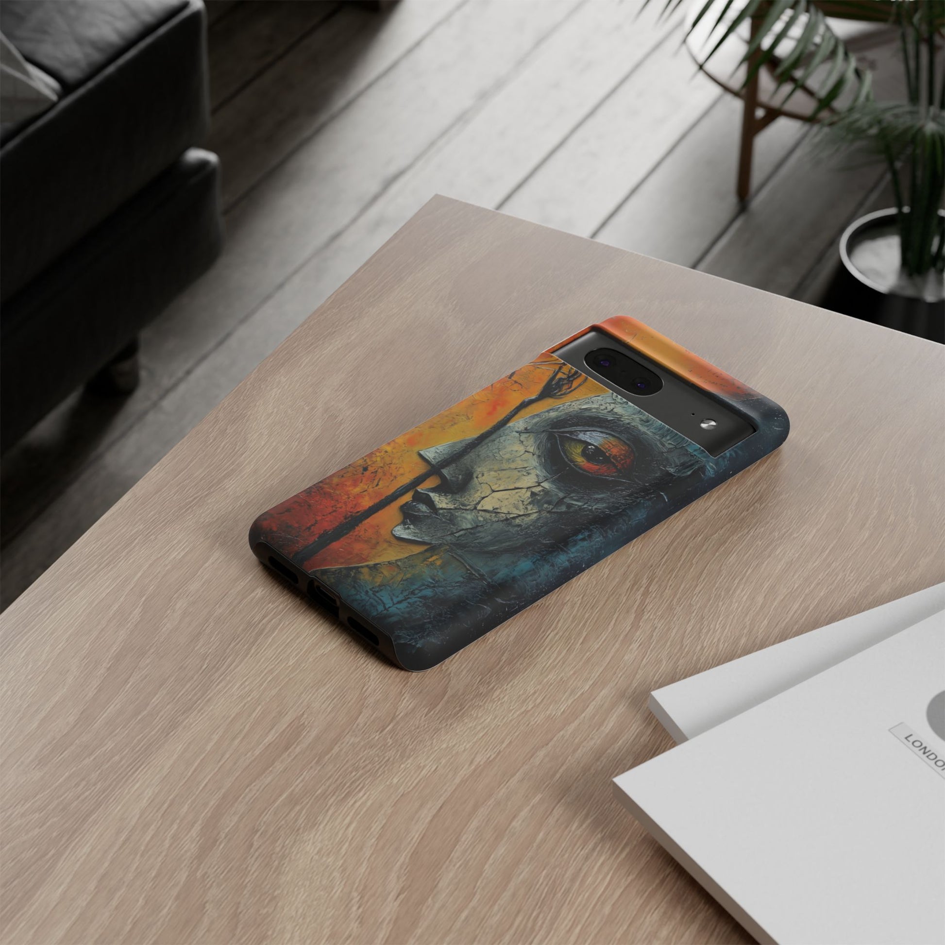 Surrealist Art Phone Case Salvador Dali Style Face Tough Case Unique Artistic 3D Textured Look Surrealism Gift Art iPhone 13 14 15 16