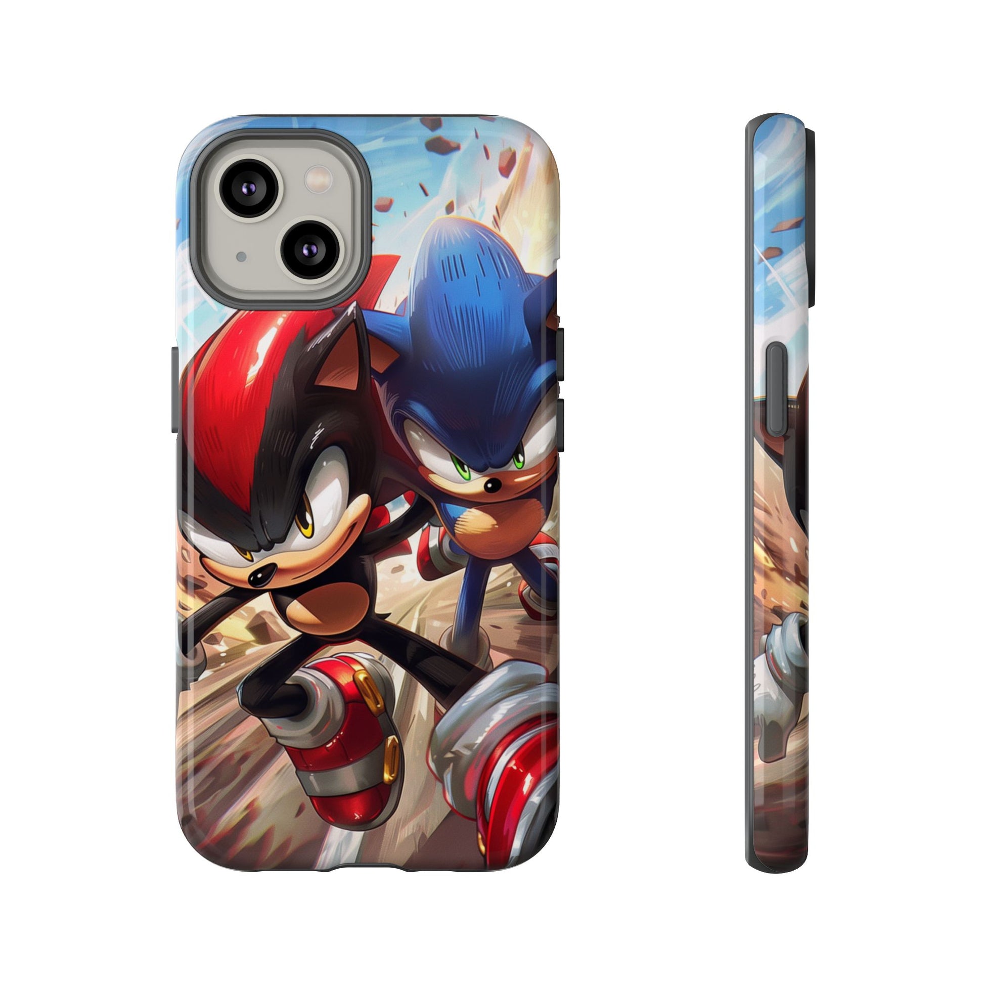 Sonic and Shadow Phone Case, Sonic and Shadow, Tough Android Case, Fun Video Game Phone Case, Retro Game Case, SEGA Video Game Android Case
