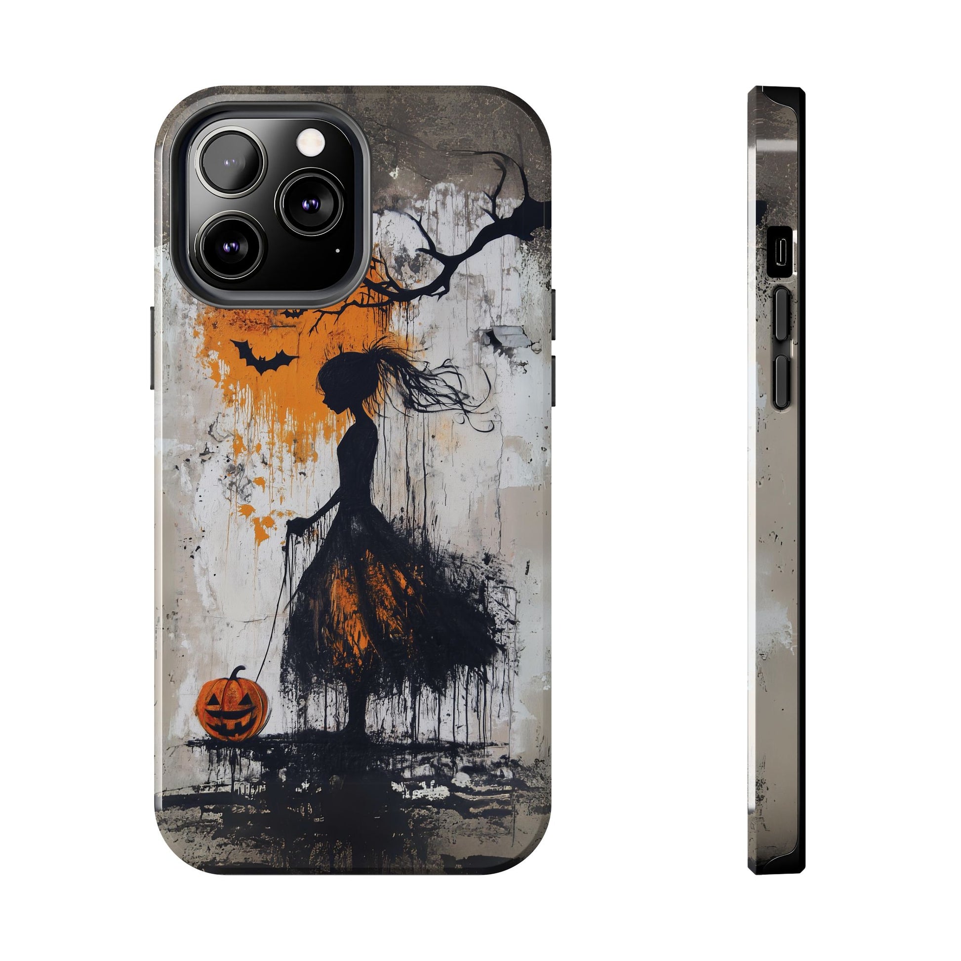 Halloween Gothic Dark Academia Street Art Fall Autumn Girl Urban Graffiti Phone Case Street iPhone 15 Pro Max Samsung Galaxy