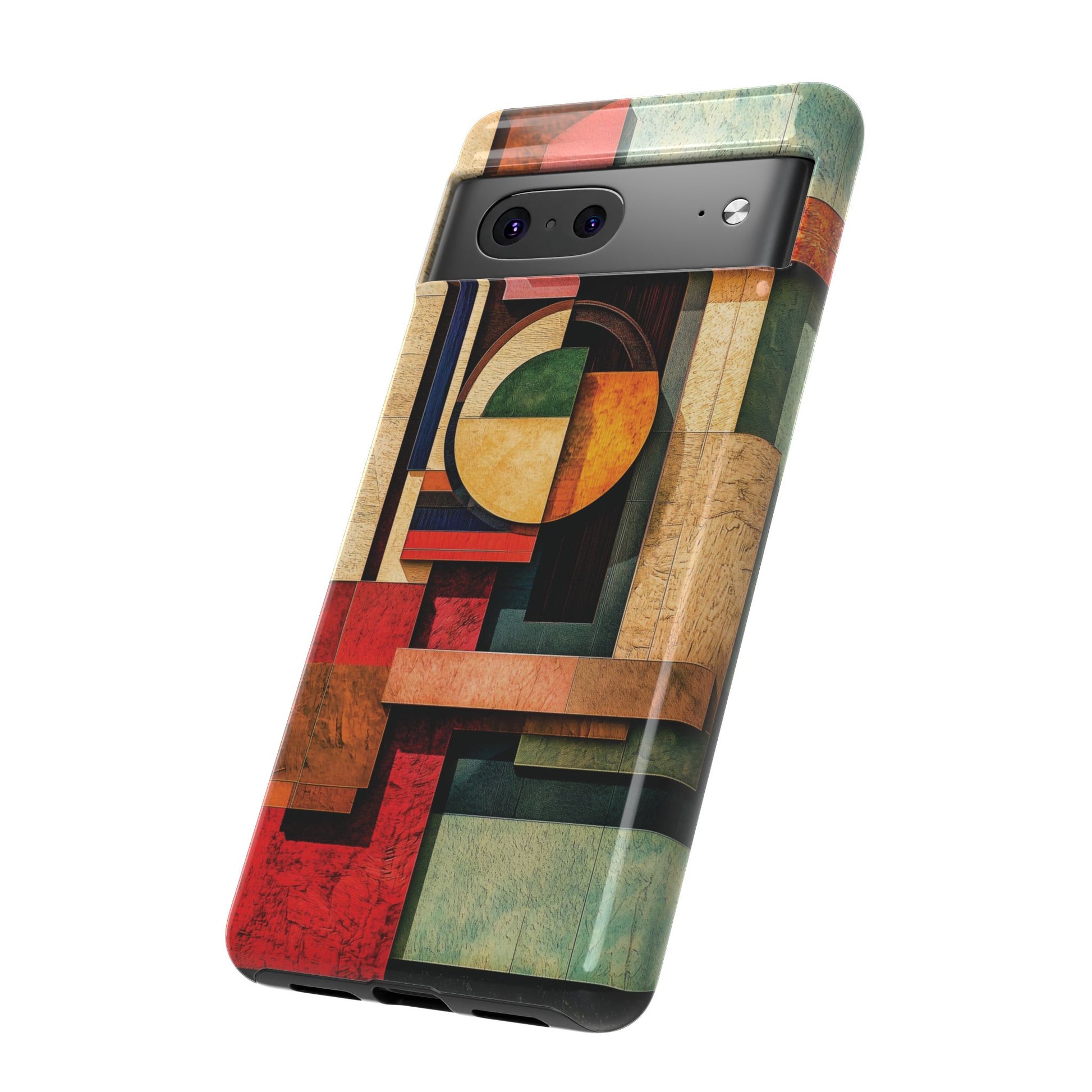 Tan Prairie Style Frank Lloyd Wright Usonian Phone Case Geometric Stained Glass Art Deco Marble Gold 13 14 15 16 iPhone Pro Max Galaxy Pixel