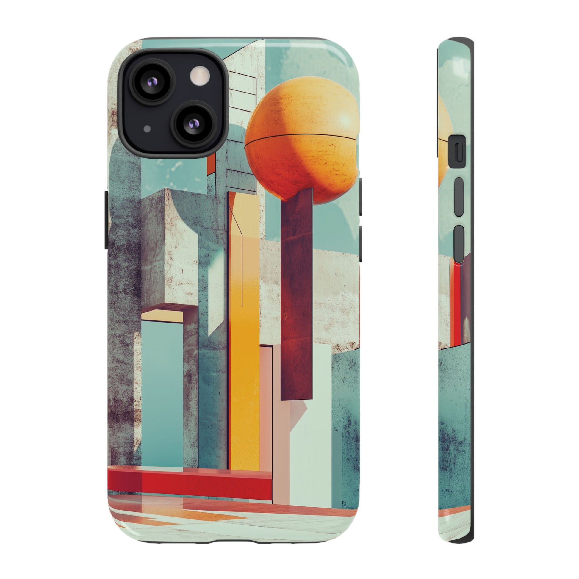 Future City Frank Lloyd Wright Tomorrow Land Usonian Phone Case Geometric Art Deco Marble Gold 13 14 15 16 iPhone Pro Max Galaxy Pixel