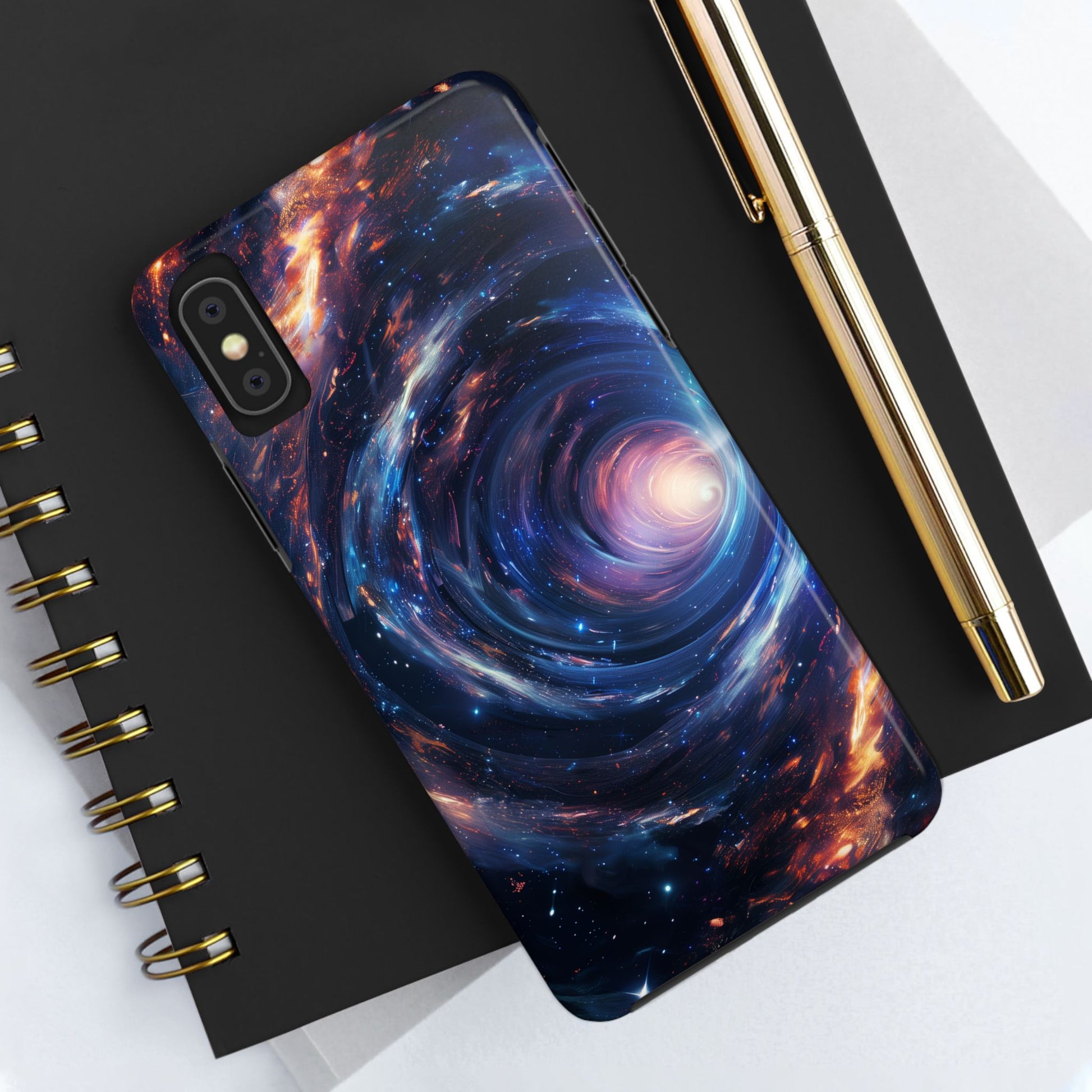 Dr Who inspired Phone Case - Space Wormholes Phone Case - Cosmic Galaxy Cover with Futuristic Wormhole Design - Sci-Fi Protective Case