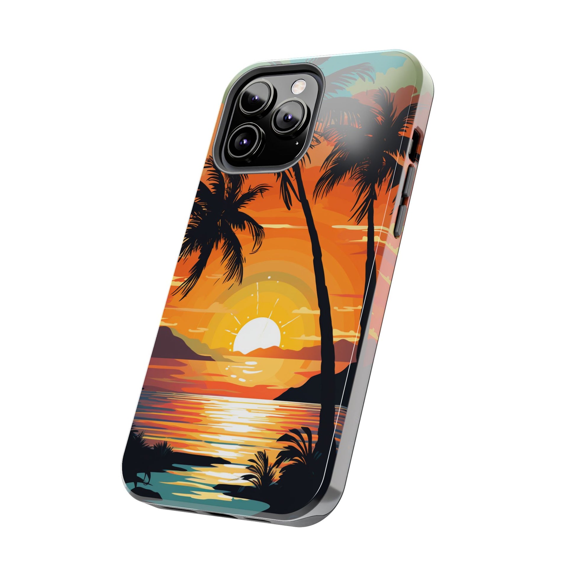 Palm Trees and Sunsets Tough iPhone Cases