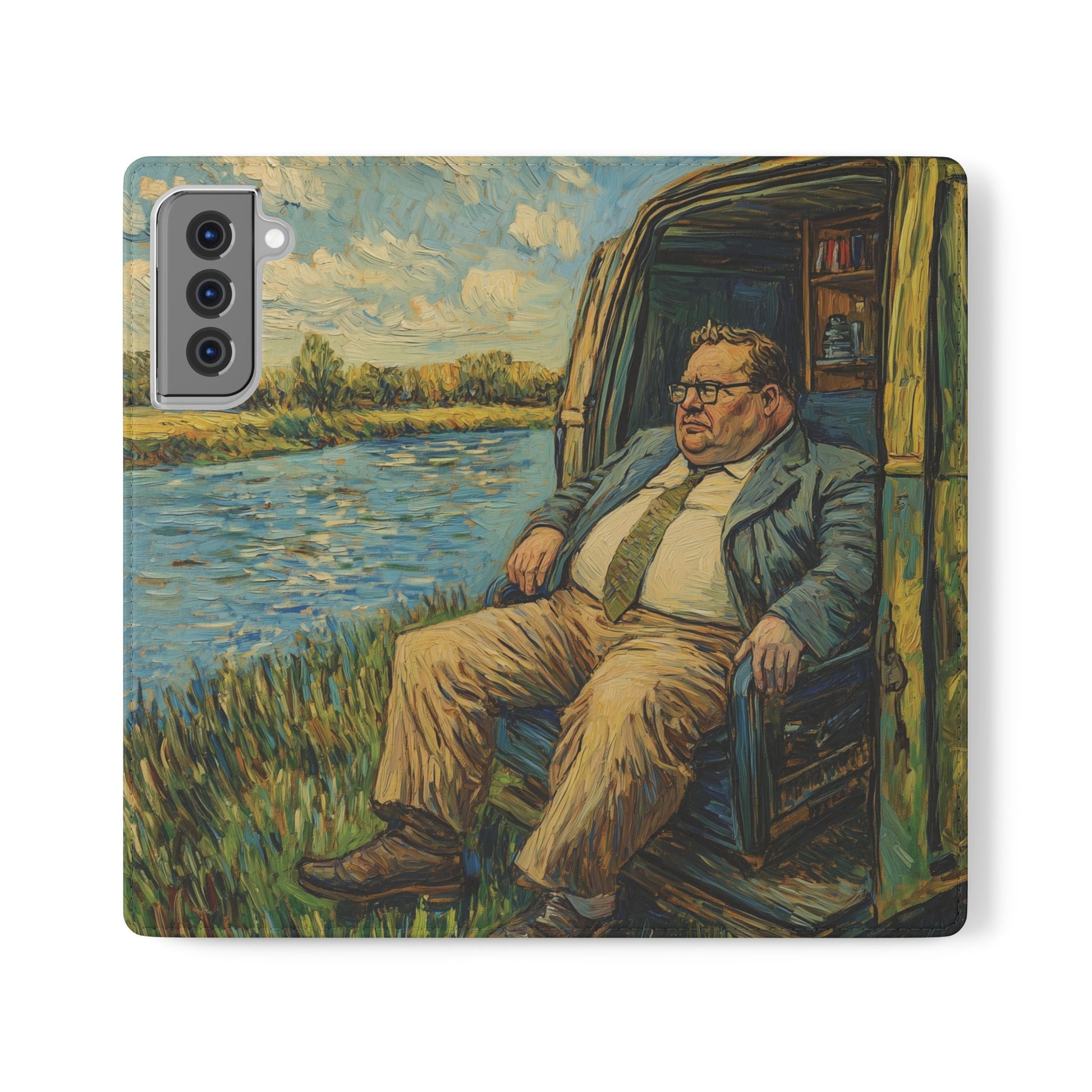Flip Phone Case Painting A Van Gogh Down by the River iPhone 16 Pro Max  Galaxy