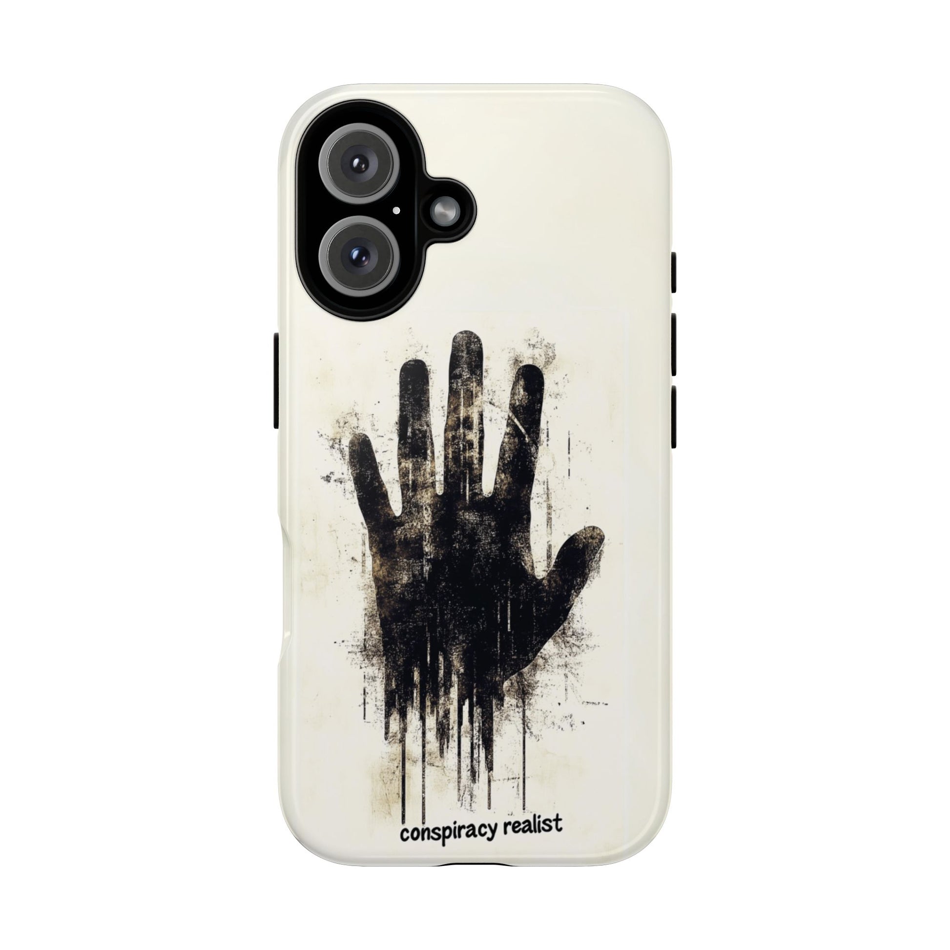 Conspiracy Realist Paranormal Mystery Design X-Files Inspired Ghostly Hand Conspiracy Theory Creepy iPhone 13 14 15 16 Pro Max Galaxy Pixel