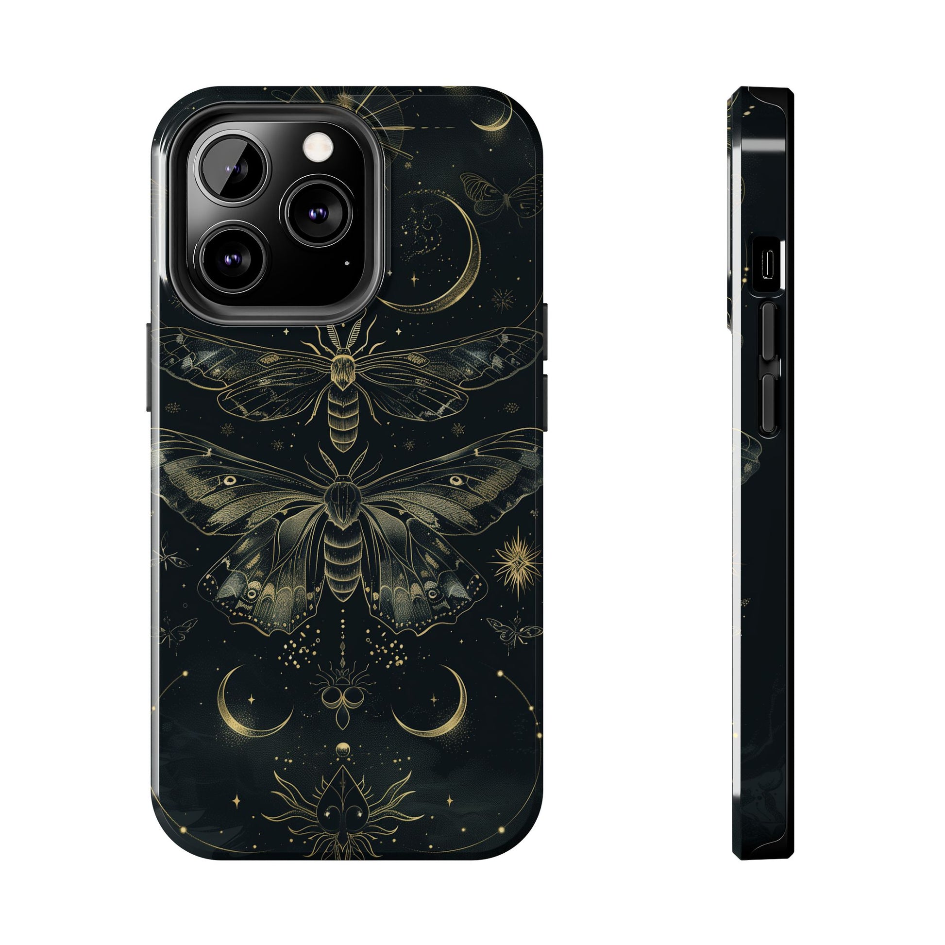 C Dark Academia Mystical Phone Case, Mystical Moth Phone Case, Vintage Magic Witchcraft iPhone Cover, Esoteric Nature Art, iPhone 15 Pro Max