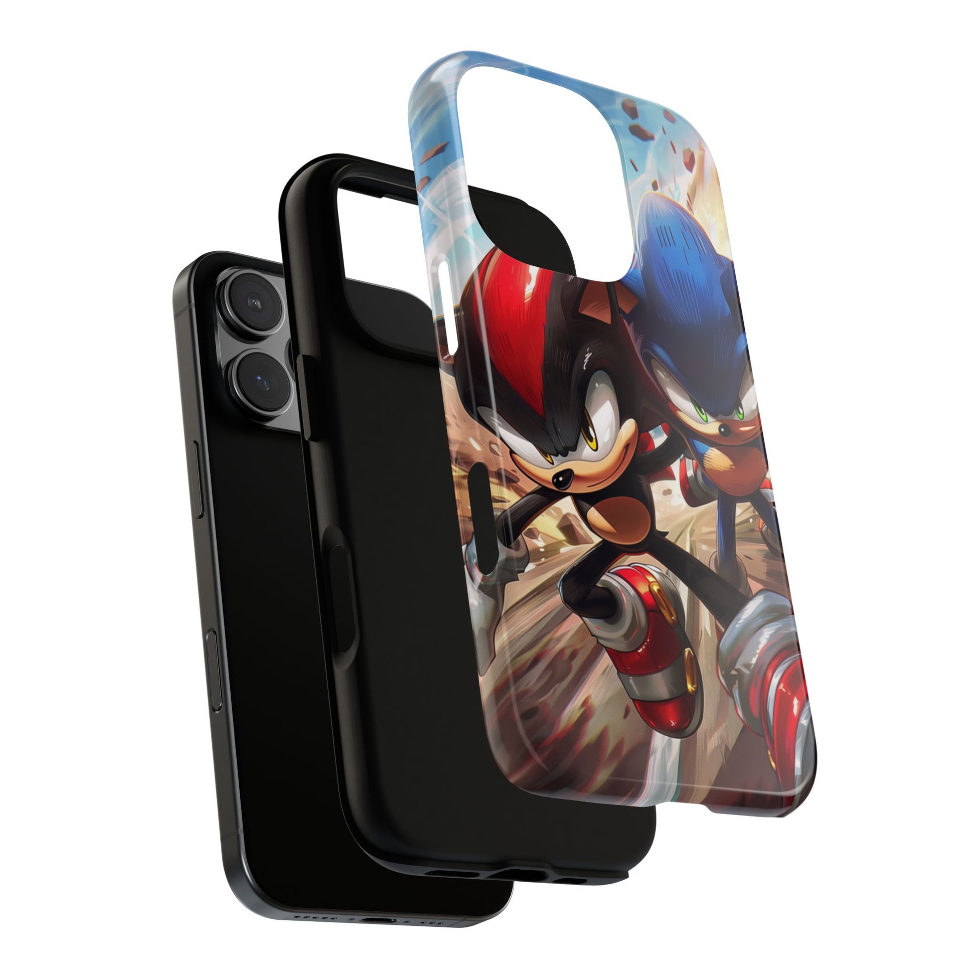 Sonic and Shadow Phone Case, Sonic and Shadow, Tough Android Case, Fun Video Game Phone Case, Retro Game Case, SEGA Video Game Android Case