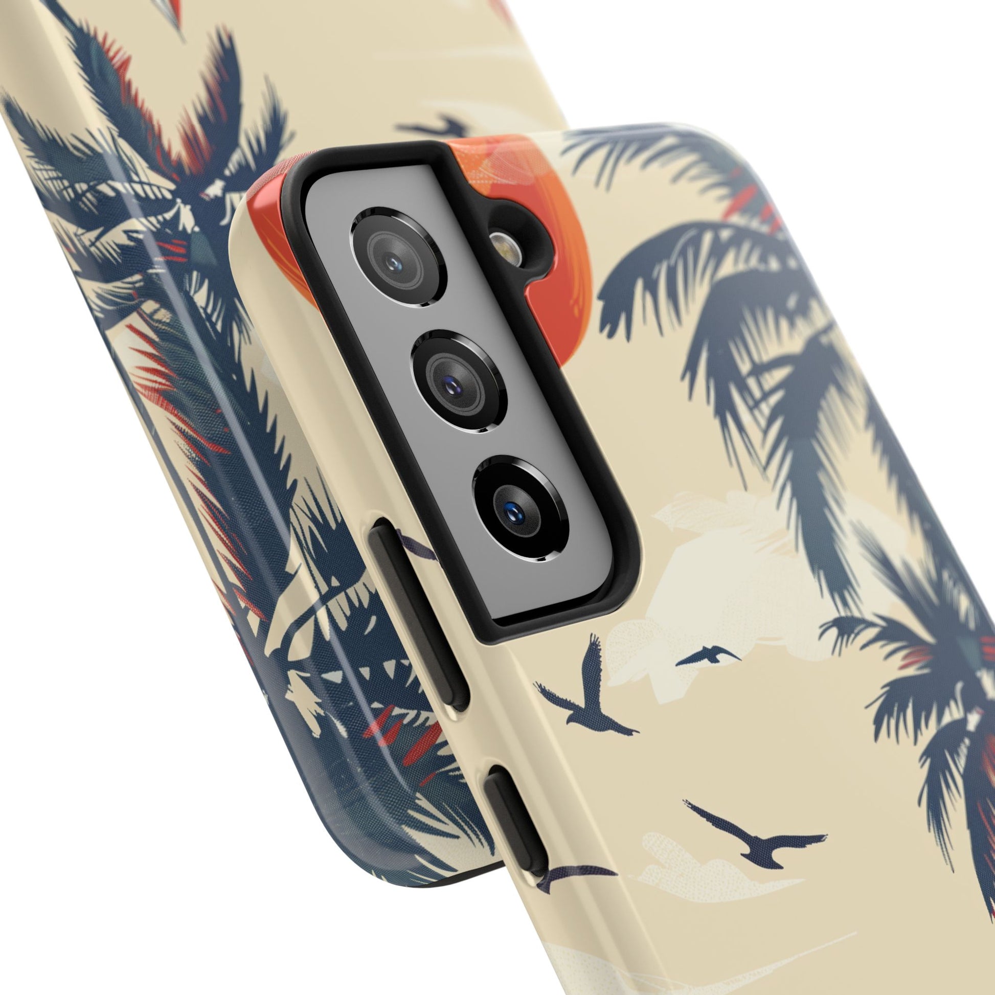Retro Beach Scene Phone Case, Vintage Tropical Ocean iPhone Case, Summer Beach Phone Cover for iPhone, iphone 15 pro max