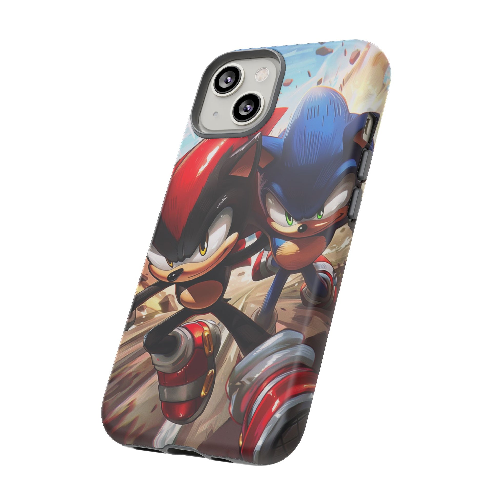 Sonic and Shadow Phone Case, Sonic and Shadow, Tough Android Case, Fun Video Game Phone Case, Retro Game Case, SEGA Video Game Android Case