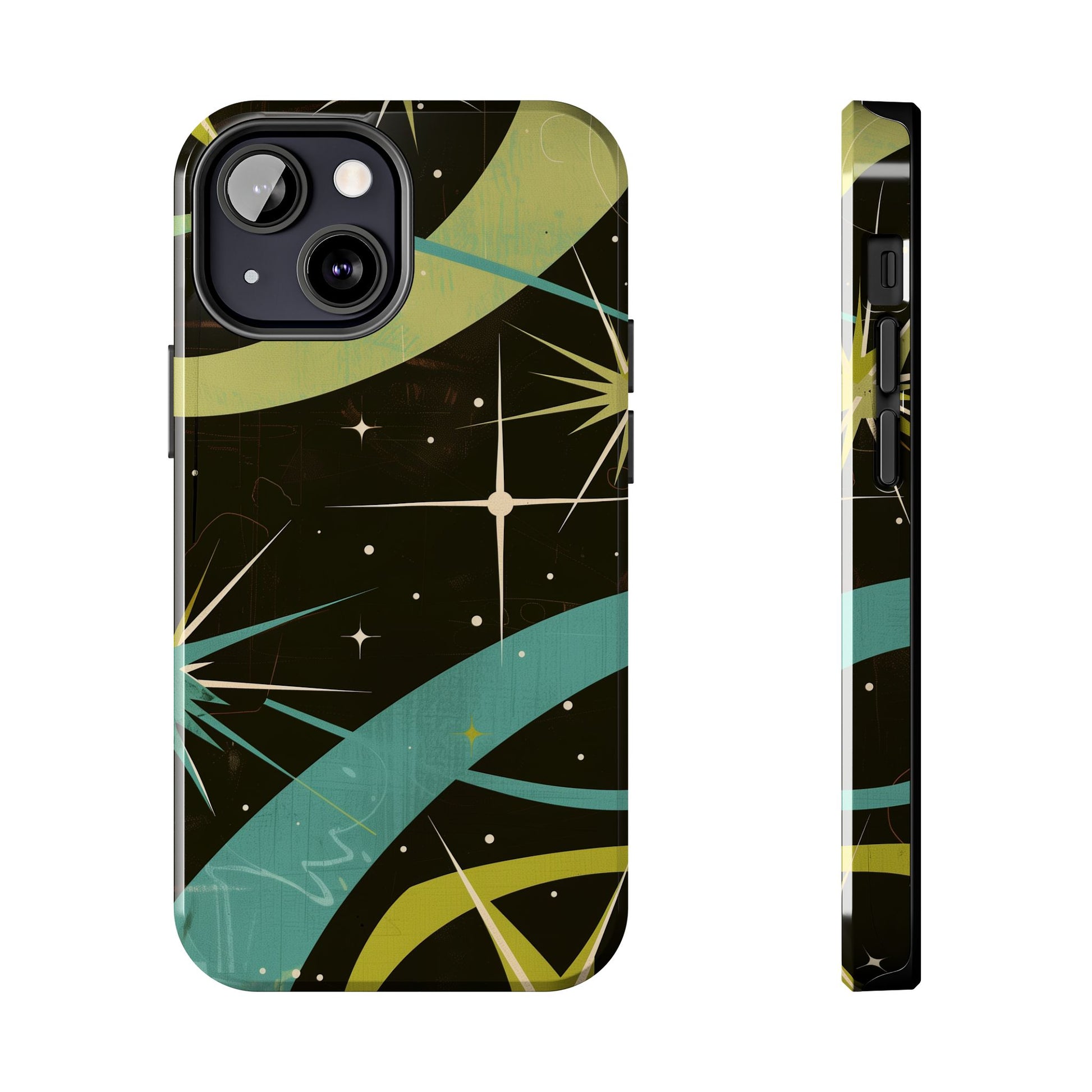 Mid Century Modern Star Design Phone Case, Earth Tone Colors, Retro Style Smartphone Cover, Vintage Phone Case, iPhone 14 Case, Apple iPhone