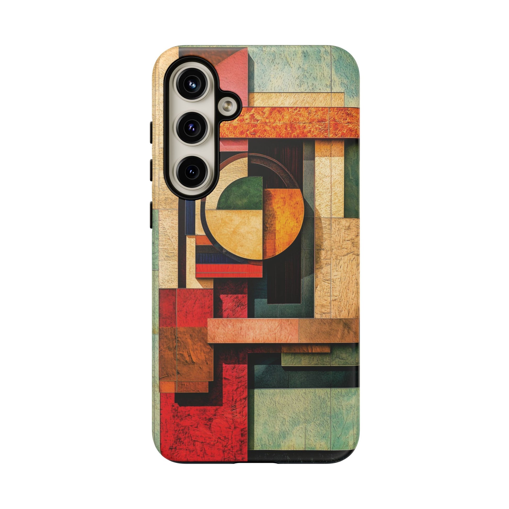 Tan Prairie Style Frank Lloyd Wright Usonian Phone Case Geometric Stained Glass Art Deco Marble Gold 13 14 15 16 iPhone Pro Max Galaxy Pixel
