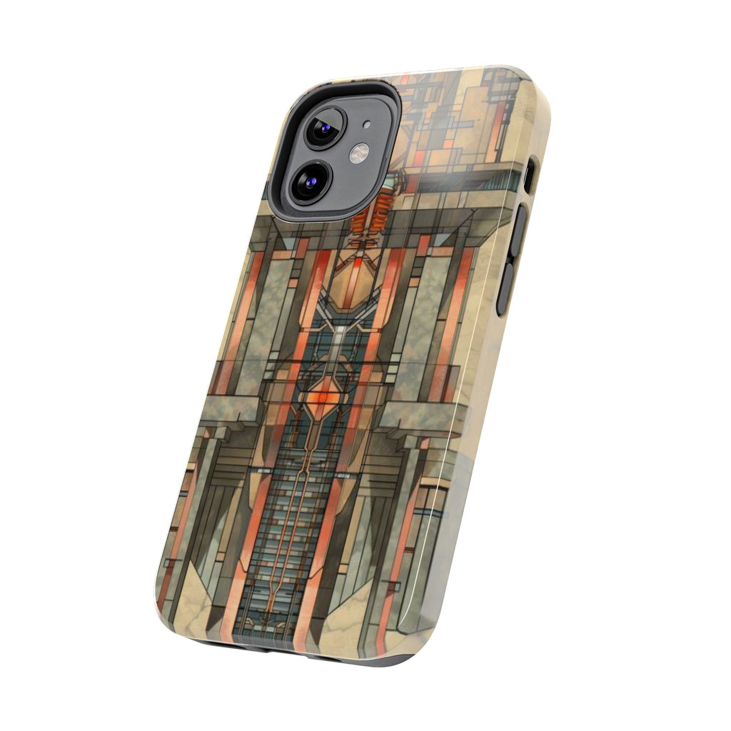 Prairie Style Frank Lloyd Wright Phone Case - Architectural Design iPhone Tough Cover - Unique Art Deco Protective Accessory