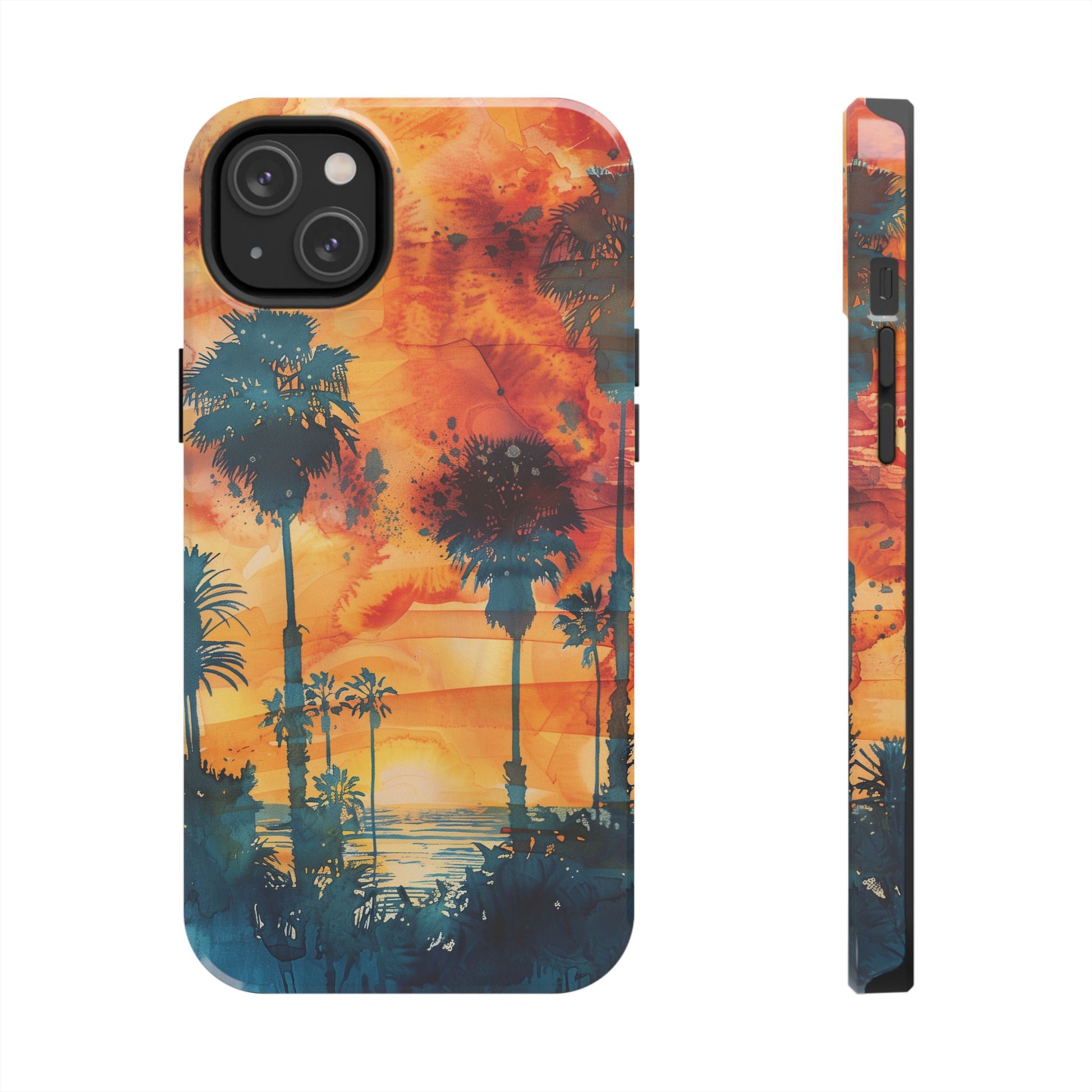 Los Angeles Sunset iPhone Case, Golden Hour Scenic View, Hollywood Hills Sunset Phone Case, Palm Trees Phone Case, iphone 15 pro max case