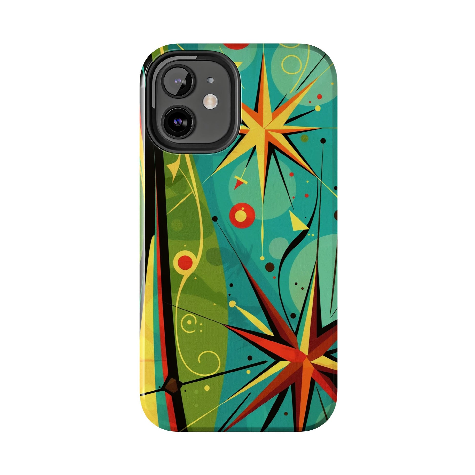 Mid Century Modern Star Design Phone Case, Earth Tone Colors, Retro Style Smartphone Cover, Vintage Phone Case, iPhone 14 Case, Apple iPhone