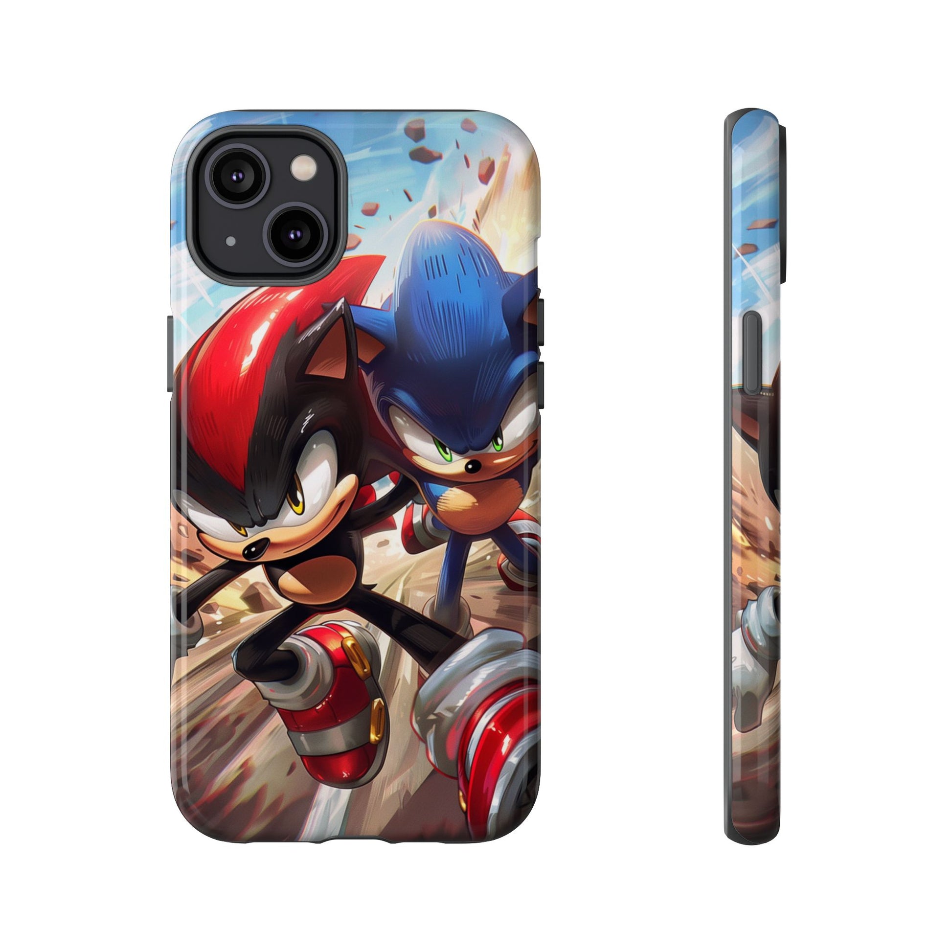 Sonic and Shadow Phone Case, Sonic and Shadow, Tough Android Case, Fun Video Game Phone Case, Retro Game Case, SEGA Video Game Android Case