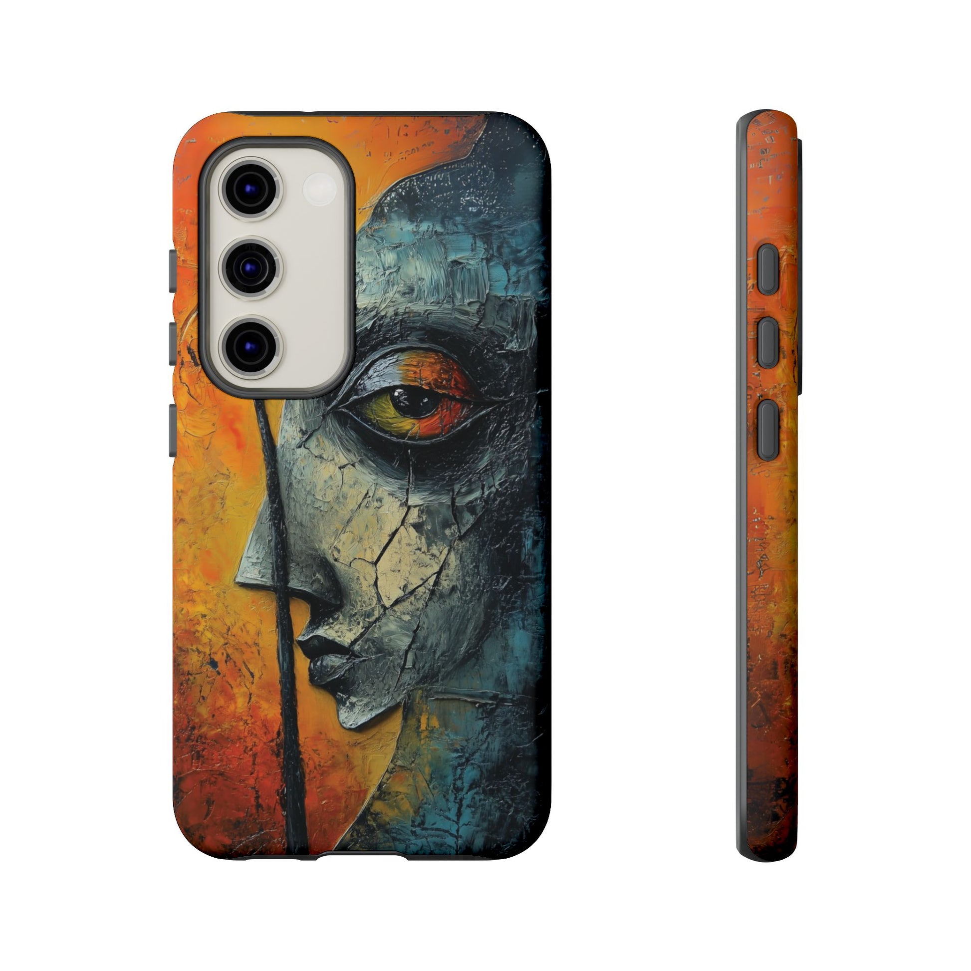 Surrealist Art Phone Case Salvador Dali Style Face Tough Case Unique Artistic 3D Textured Look Surrealism Gift Art iPhone 13 14 15 16