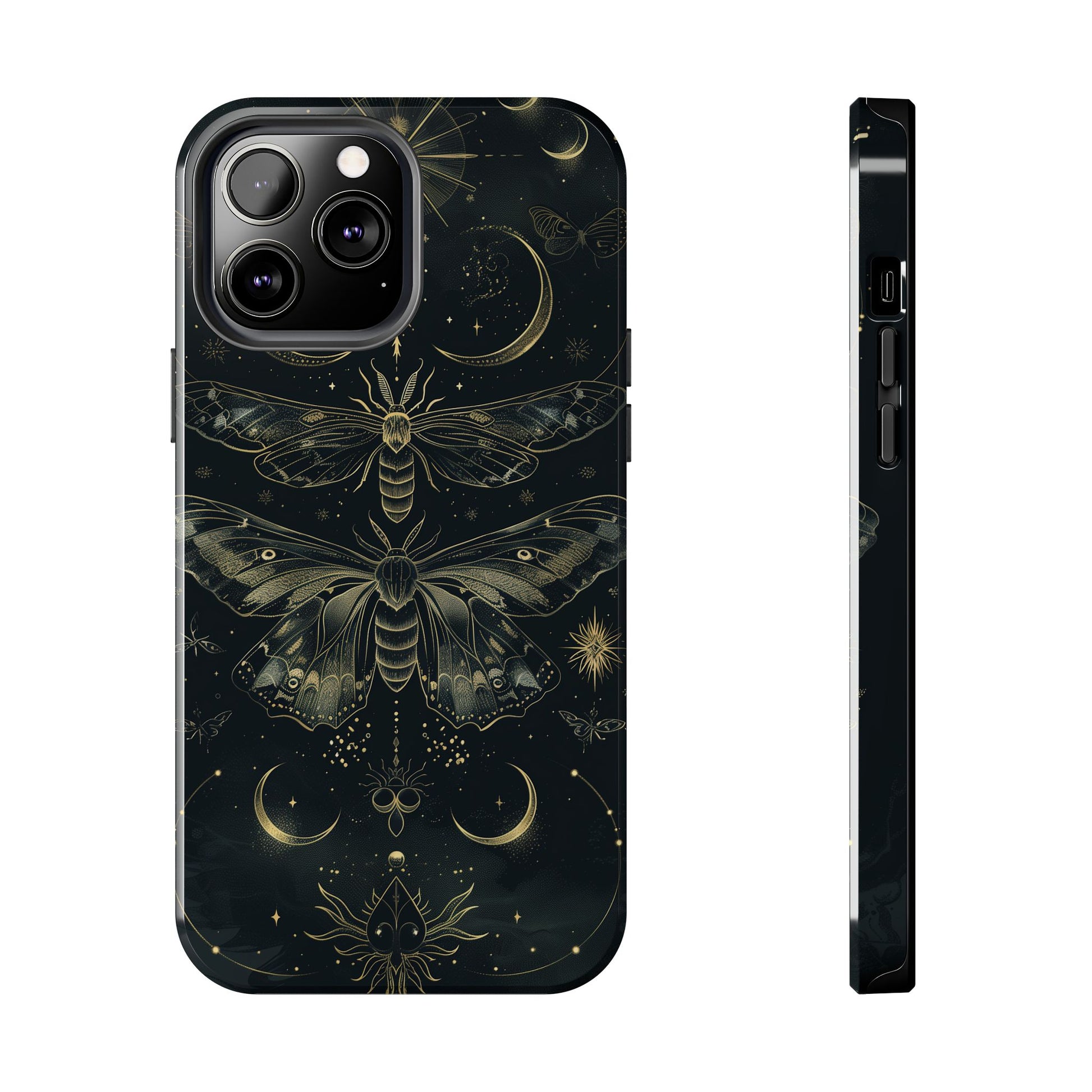 C Dark Academia Mystical Phone Case, Mystical Moth Phone Case, Vintage Magic Witchcraft iPhone Cover, Esoteric Nature Art, iPhone 15 Pro Max