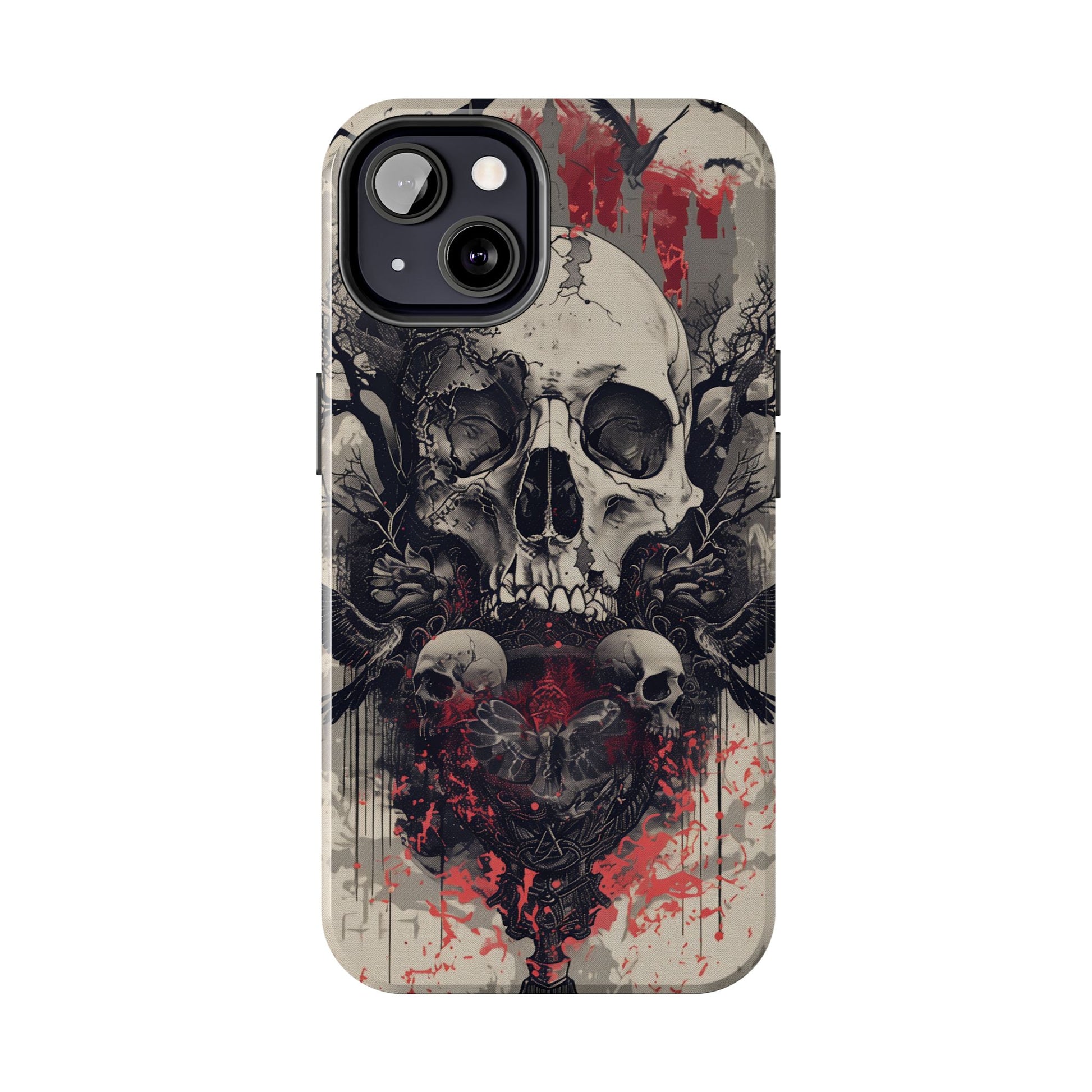 Gothic Art Phone Case Skulls and Crows, Moth Phone Case, Moon and Tarot Phone Case, Halloween Spooky Season, Dark Academia iPhone 15 Pro Max