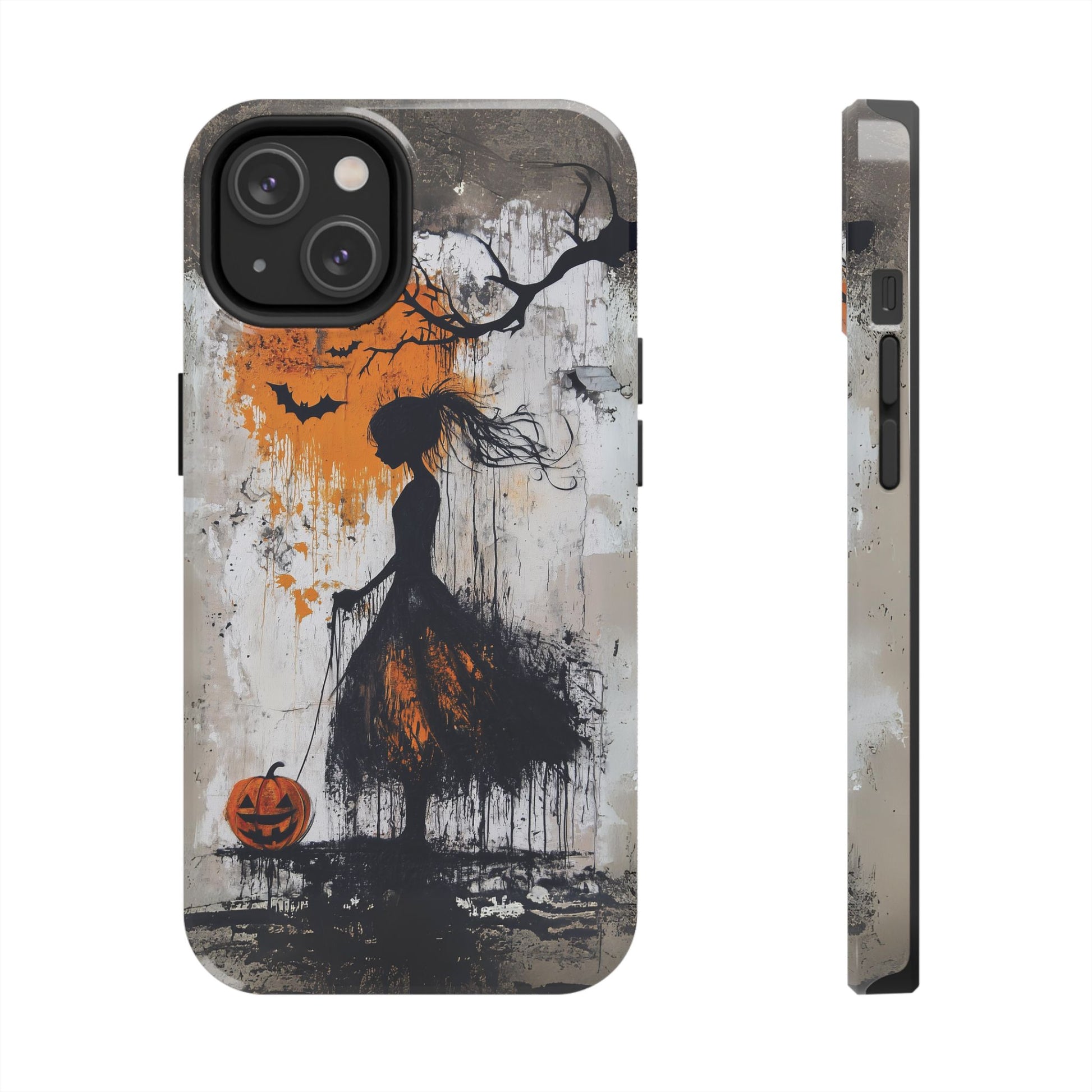 Halloween Gothic Dark Academia Street Art Fall Autumn Girl Urban Graffiti Phone Case Street iPhone 15 Pro Max Samsung Galaxy