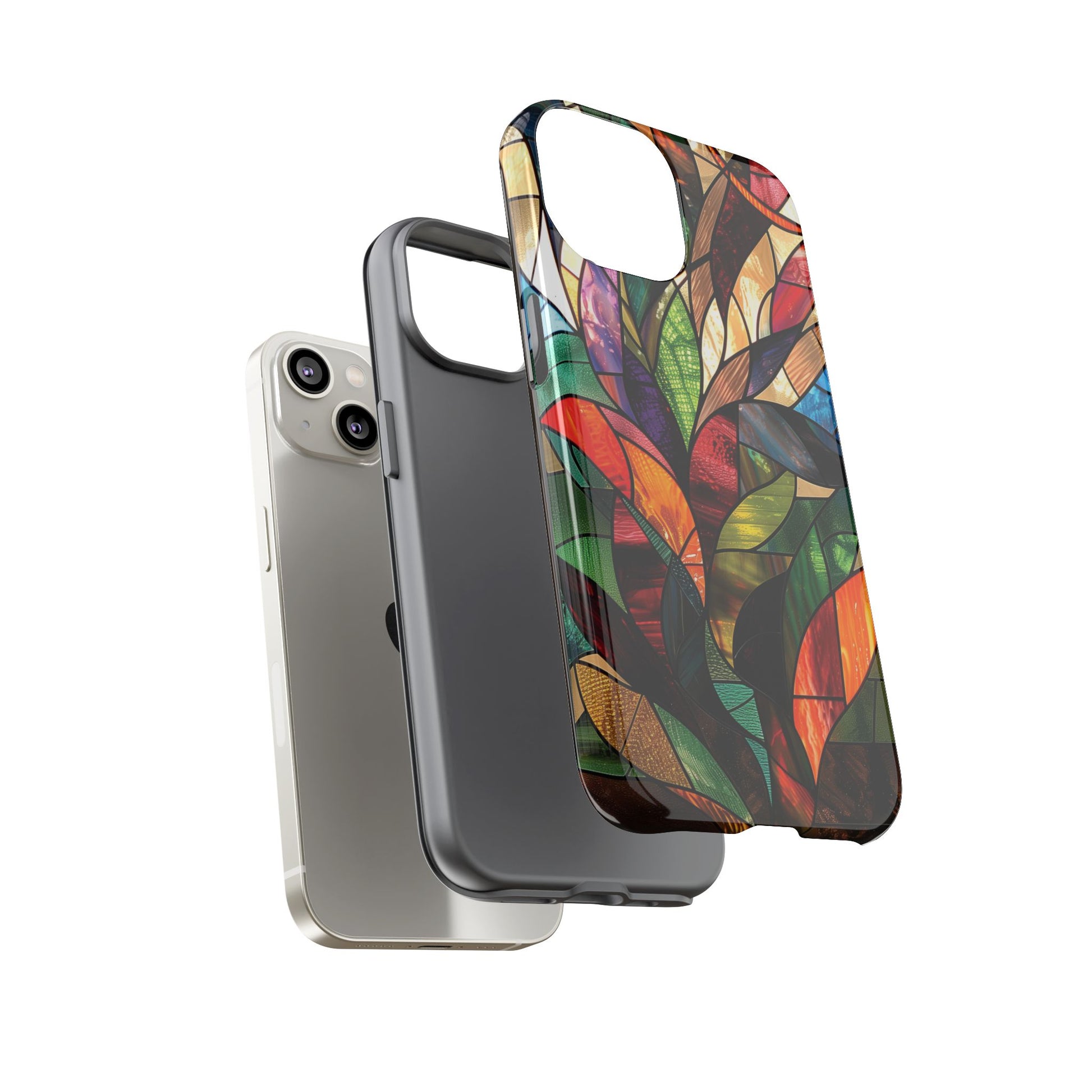 Frank Lloyd Wright Inspired Stained Glass Phone Case Mid Mod Geometric Artistic Architectural Design Art Deco iphone 13 14 15 16 Pro Max