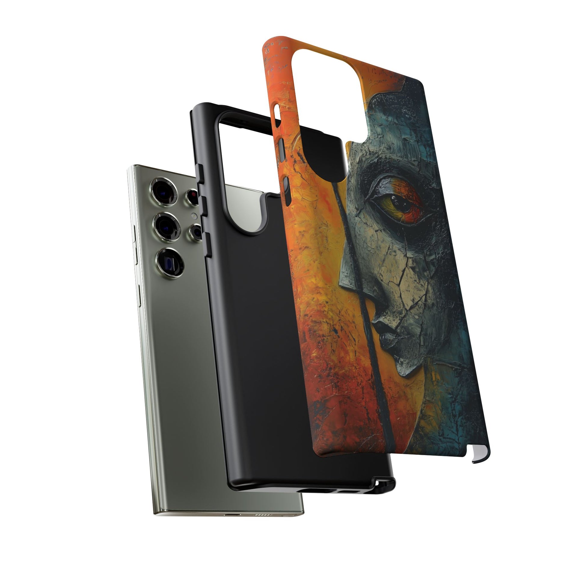 Surrealist Art Phone Case Salvador Dali Style Face Tough Case Unique Artistic 3D Textured Look Surrealism Gift Art iPhone 13 14 15 16