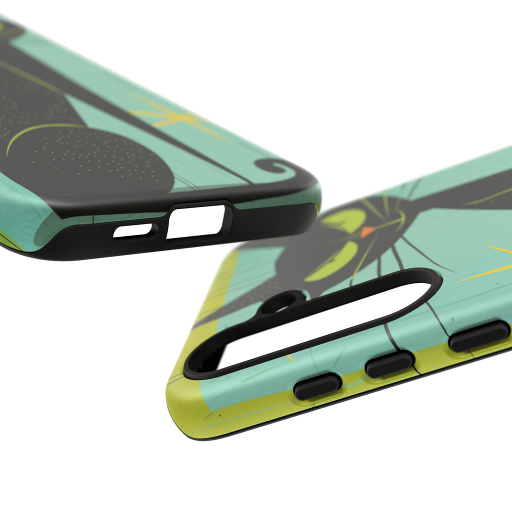 Mid-Century Modern Phone Case, Mid Mod Android Case, Atomic Cats Android Case, Retro Chic Smartphone Cover, Unique Artistic Phone Accessory