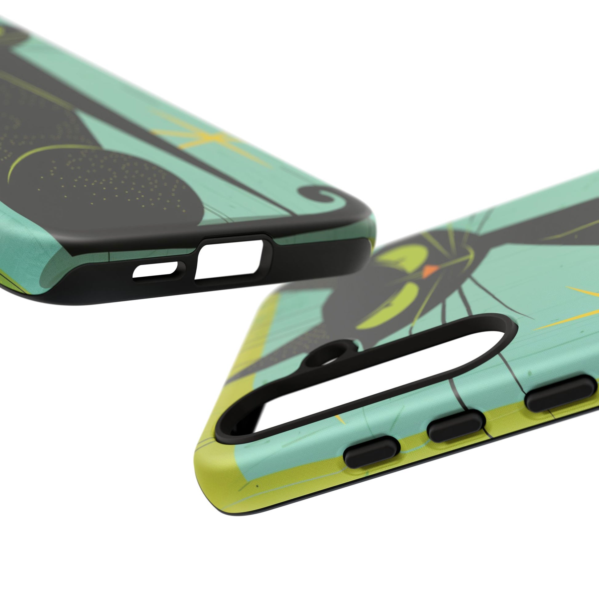 Mid-Century Modern Phone Case, Mid Mod Android Case, Atomic Cats Android Case, Retro Chic Smartphone Cover, Unique Artistic Phone Accessory