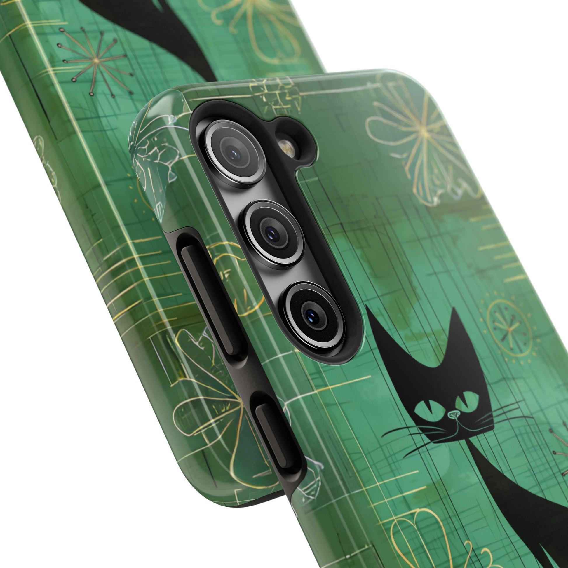 Mid-Century Modern Phone Case-Case, Mid Mod iPhone Case, Atomic Cats iPhone Case, Retro Chic Smartphone Cover, Unique Phone Case