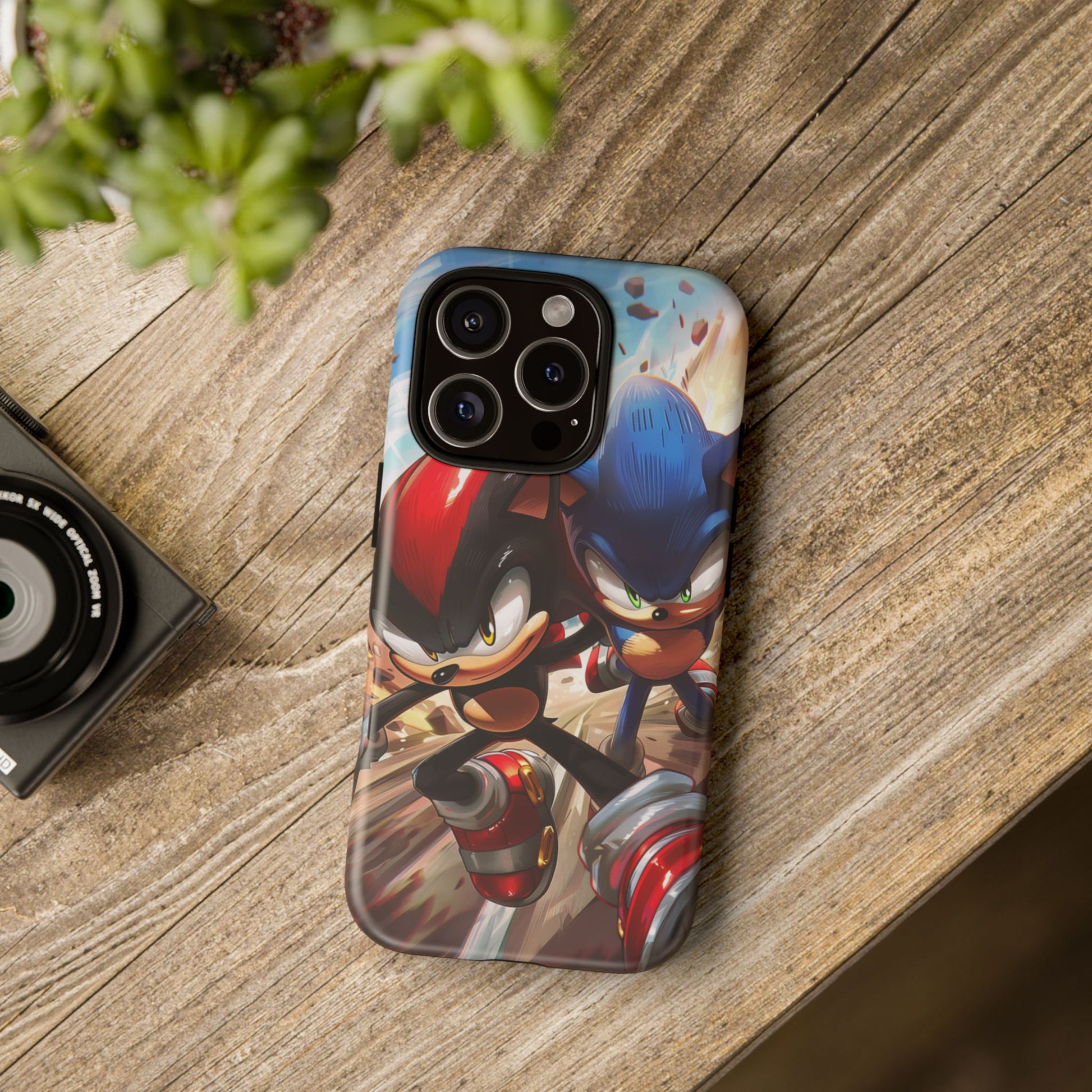 Sonic and Shadow Phone Case, Sonic and Shadow, Tough Android Case, Fun Video Game Phone Case, Retro Game Case, SEGA Video Game Android Case