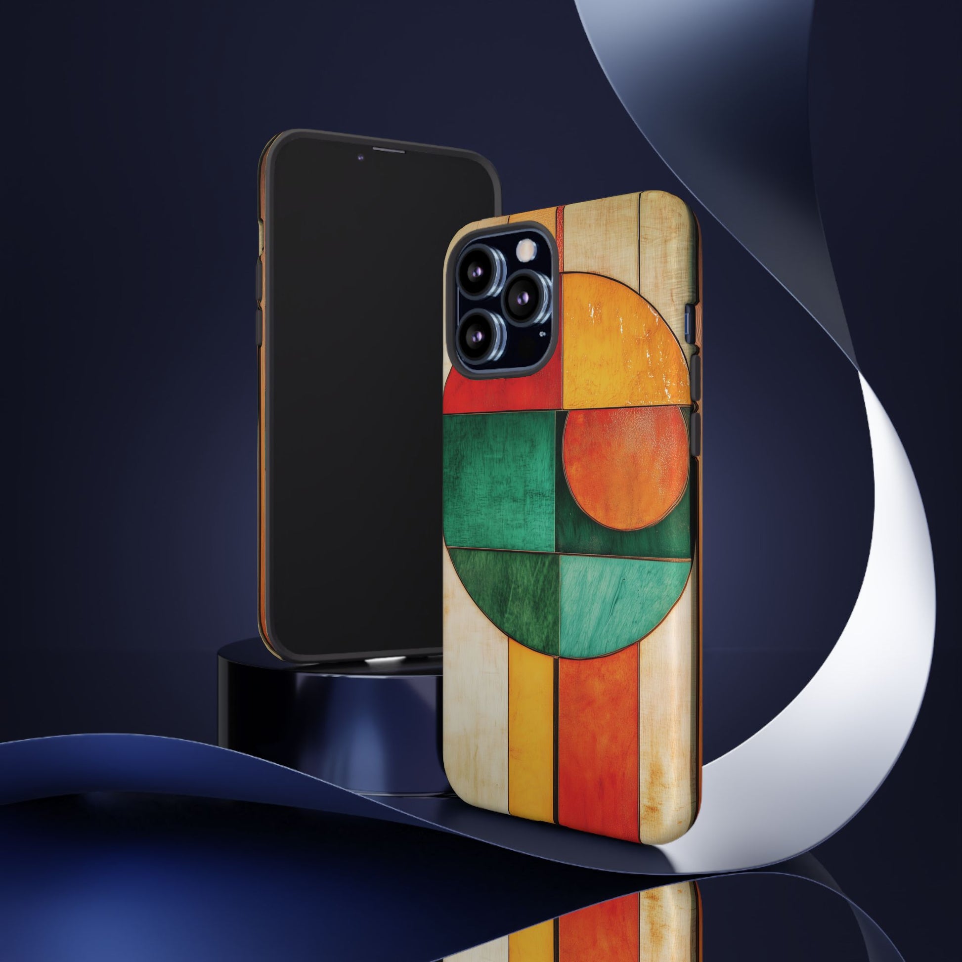 Circles Frank Lloyd Wright Usonian Prairie Phone Case Geometric Stained Glass Art Deco Marble Gold 13 14 15 16 iPhone Pro Max Galaxy Pixel