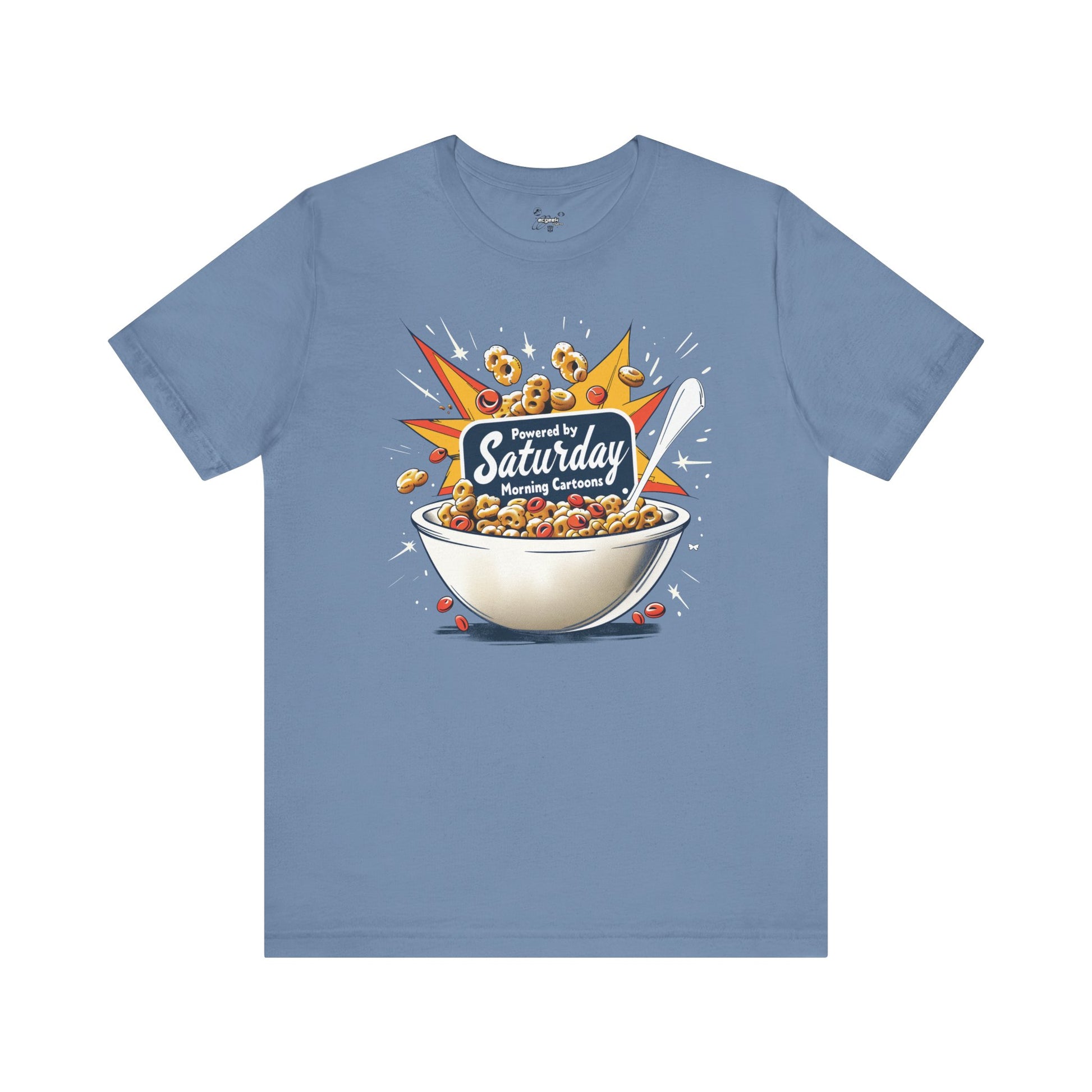 Saturday Morning Cartoons T-shirt, Retro Bowl of Cereal Graphic Tee, Nostalgic Shirt for Cartoon Lovers