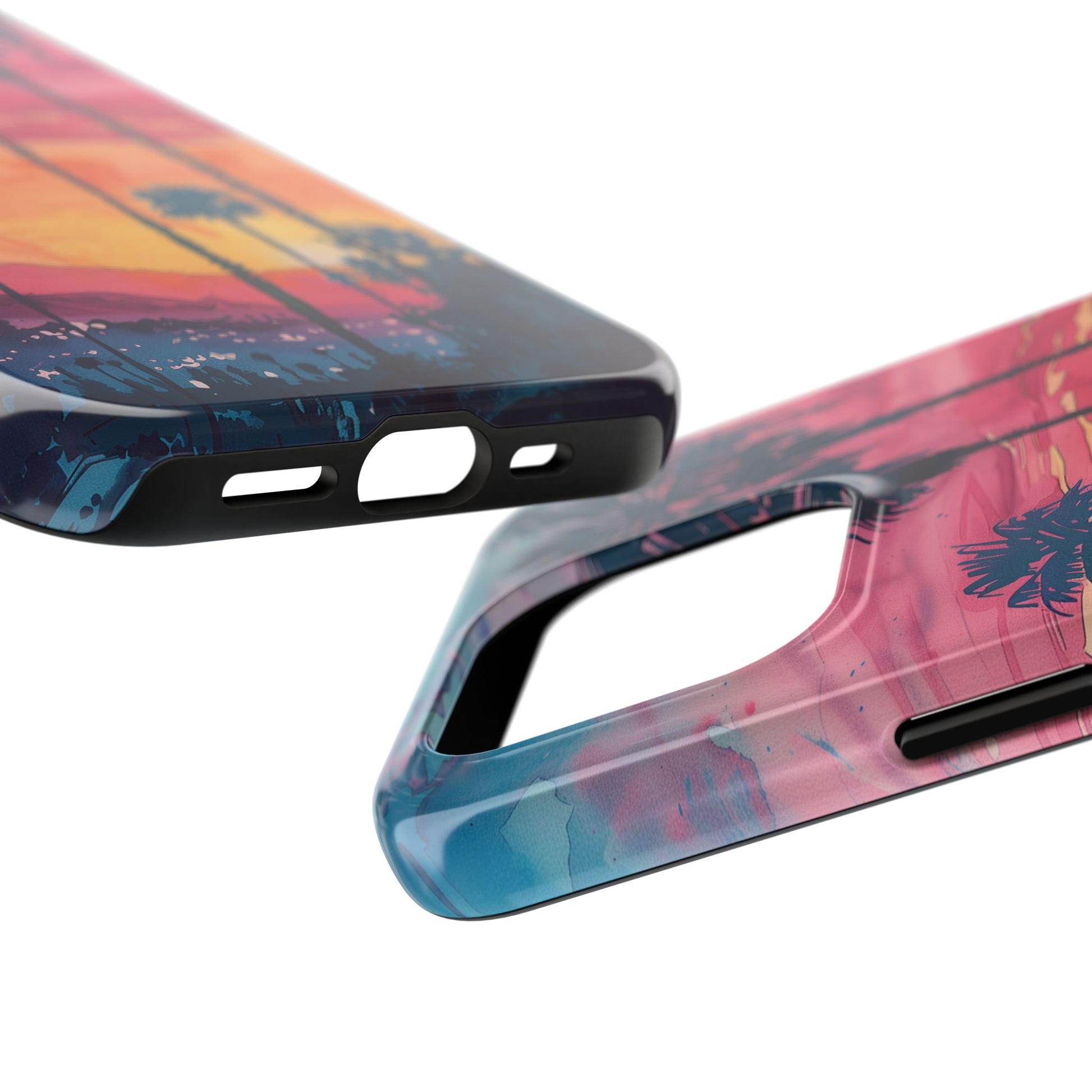 Los Angeles Sunset iPhone Case, Golden Hour Scenic View, Hollywood Hills Sunset Phone Case, Palm Trees Phone Case, iphone 15 pro max case