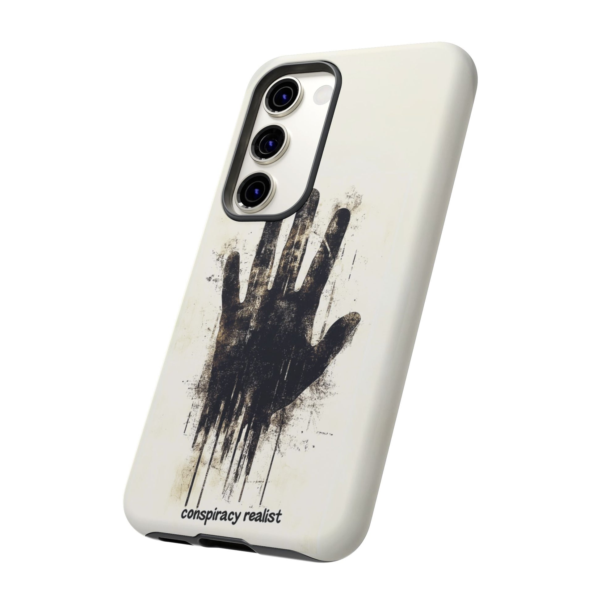 Conspiracy Realist Paranormal Mystery Design X-Files Inspired Ghostly Hand Conspiracy Theory Creepy iPhone 13 14 15 16 Pro Max Galaxy Pixel