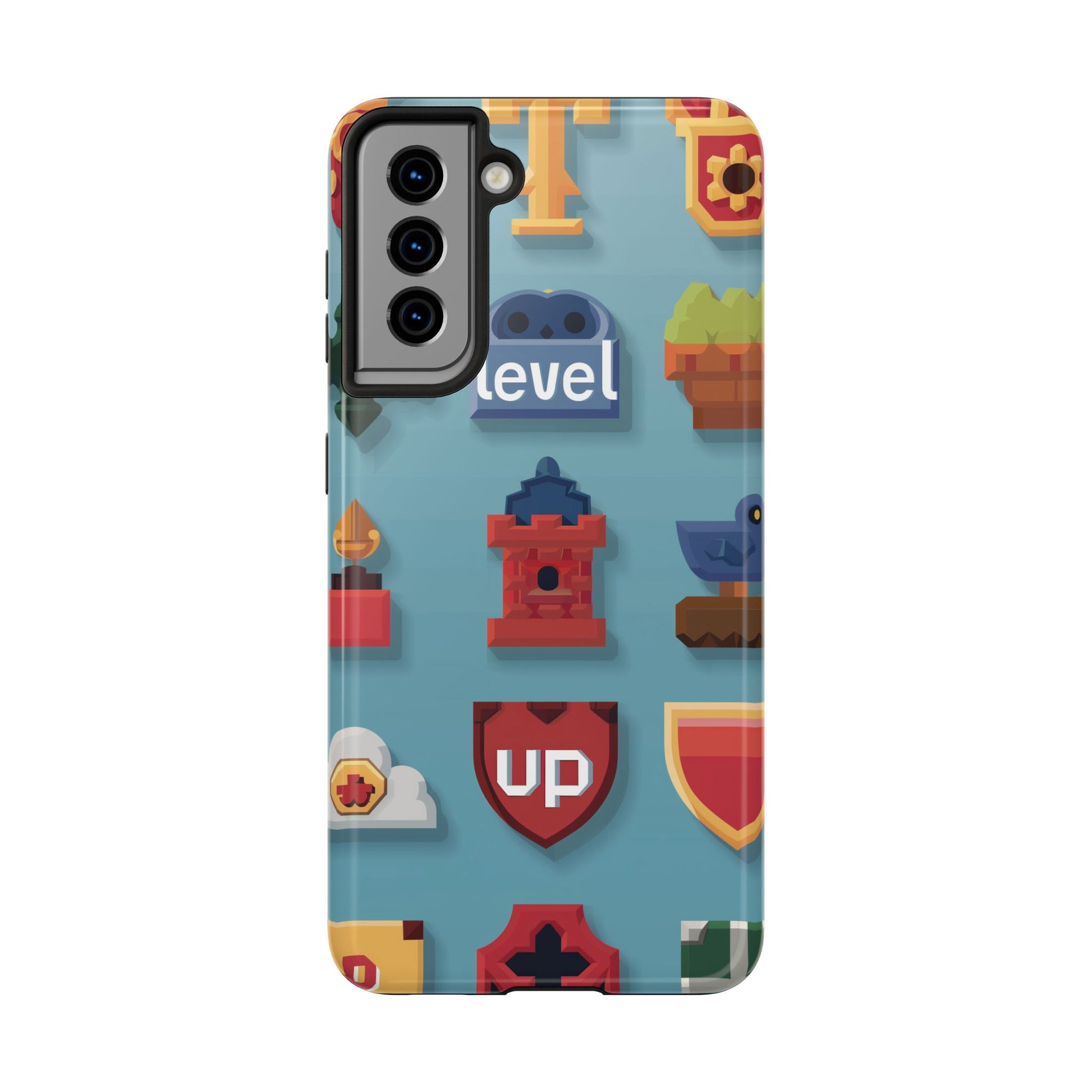 Pixel Art Video Game Level Up Phone Case, Retro Gaming Design, Geeky Gamer Phone Cover, Unique Video Game Art Accessories