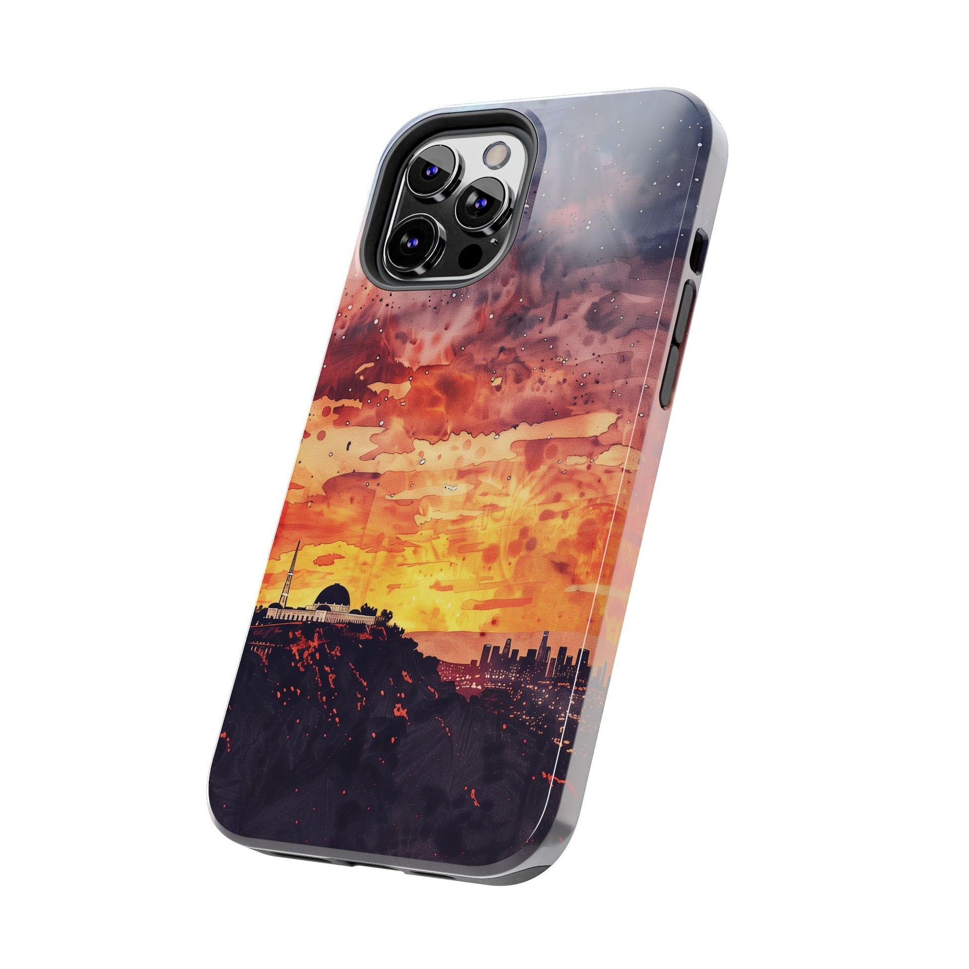 Los Angeles Sunset iPhone Case, Golden Hour Scenic View, Hollywood Hills Sunset Phone Case, Palm Trees Phone Case, iphone 15 pro max case