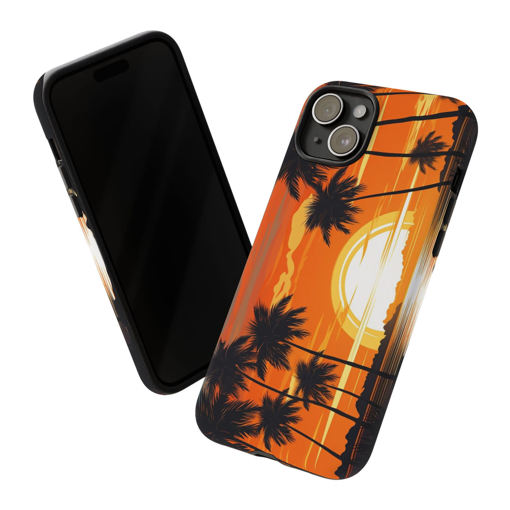 Sunset Palm Trees Tough Phone Cases for iPhone and Android