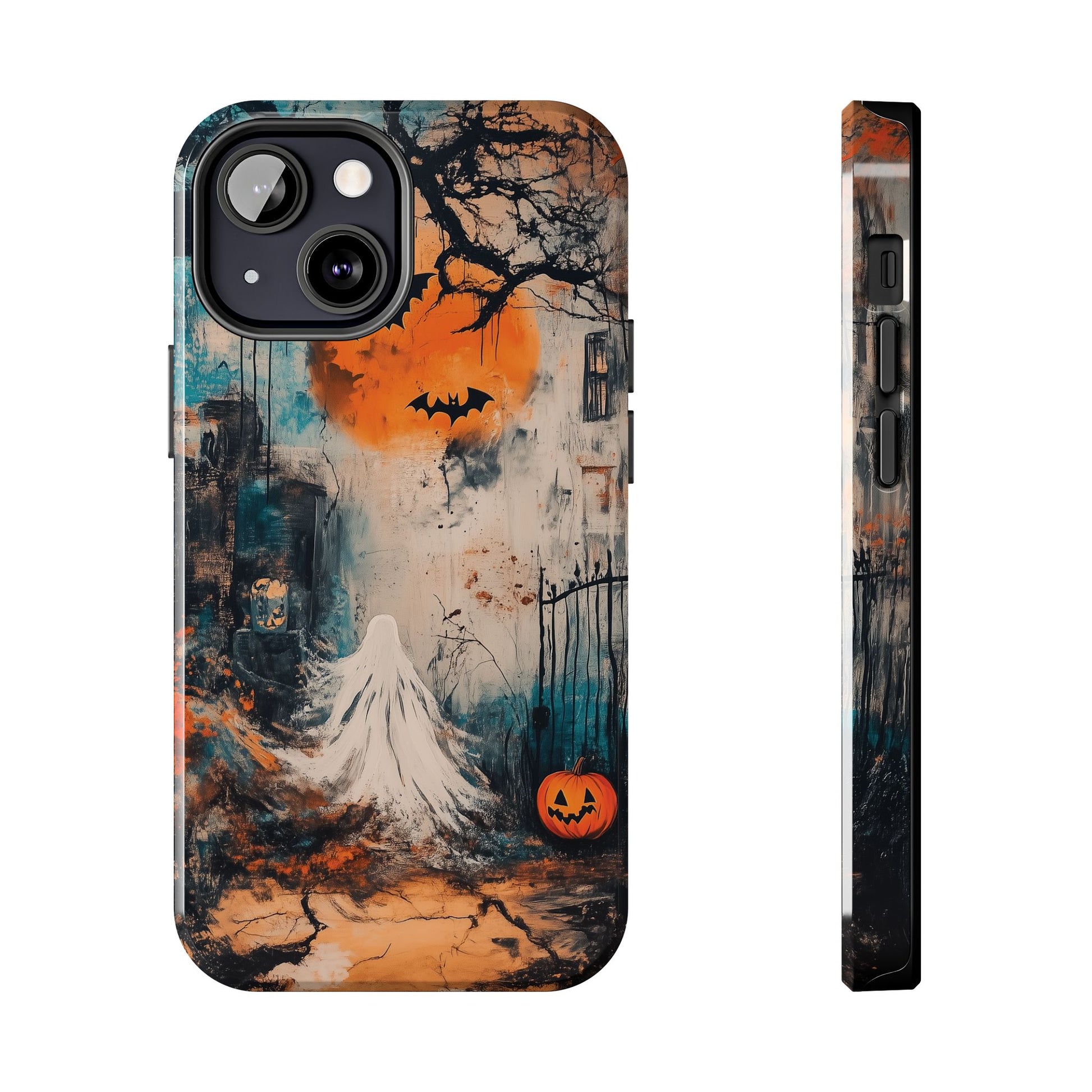 Halloween Fall Autumn Artistic Gothic Dark Academia Ghost Girl Street Art Urban Graffiti Phone Case Street iPhone 15 Pro Max Samsung Galaxy